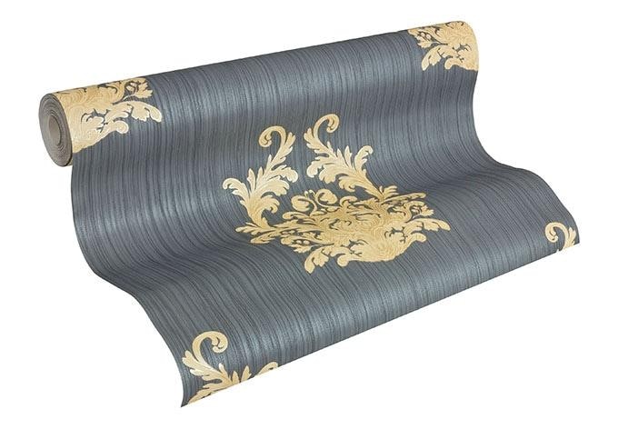 Architects Paper Tapete Nobile blau, metallic