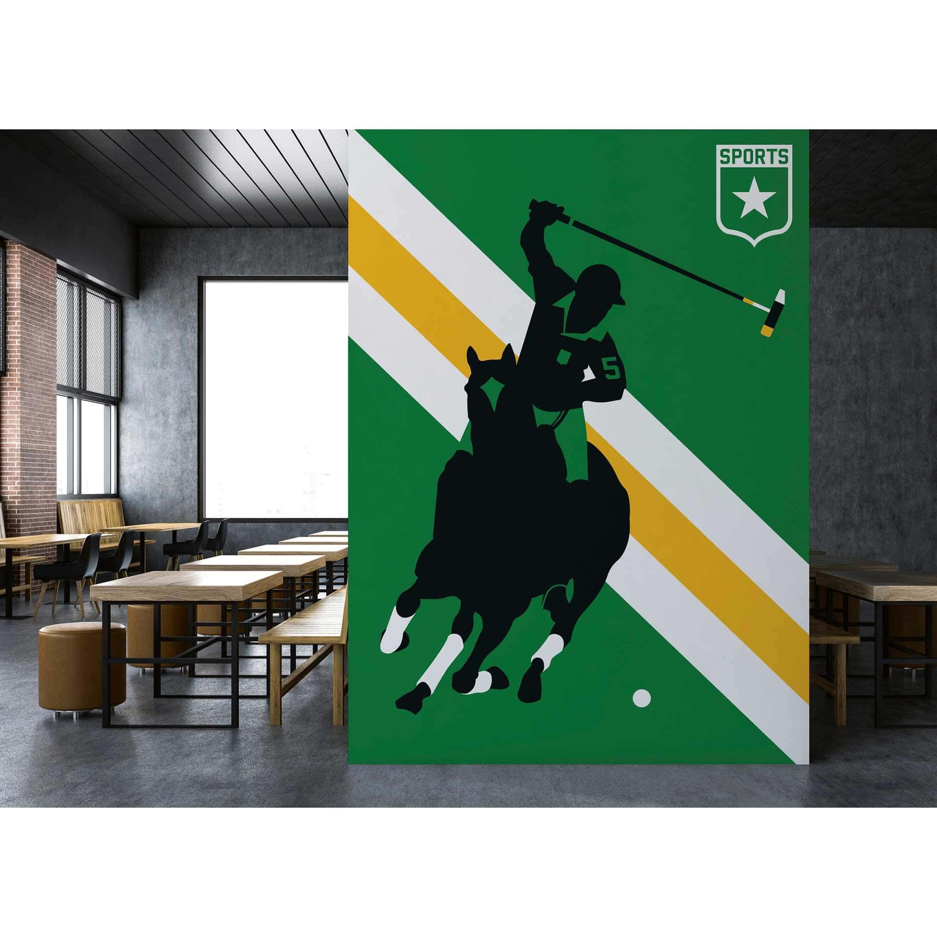 Livingwalls Fotobehang ARTist Horse Polo