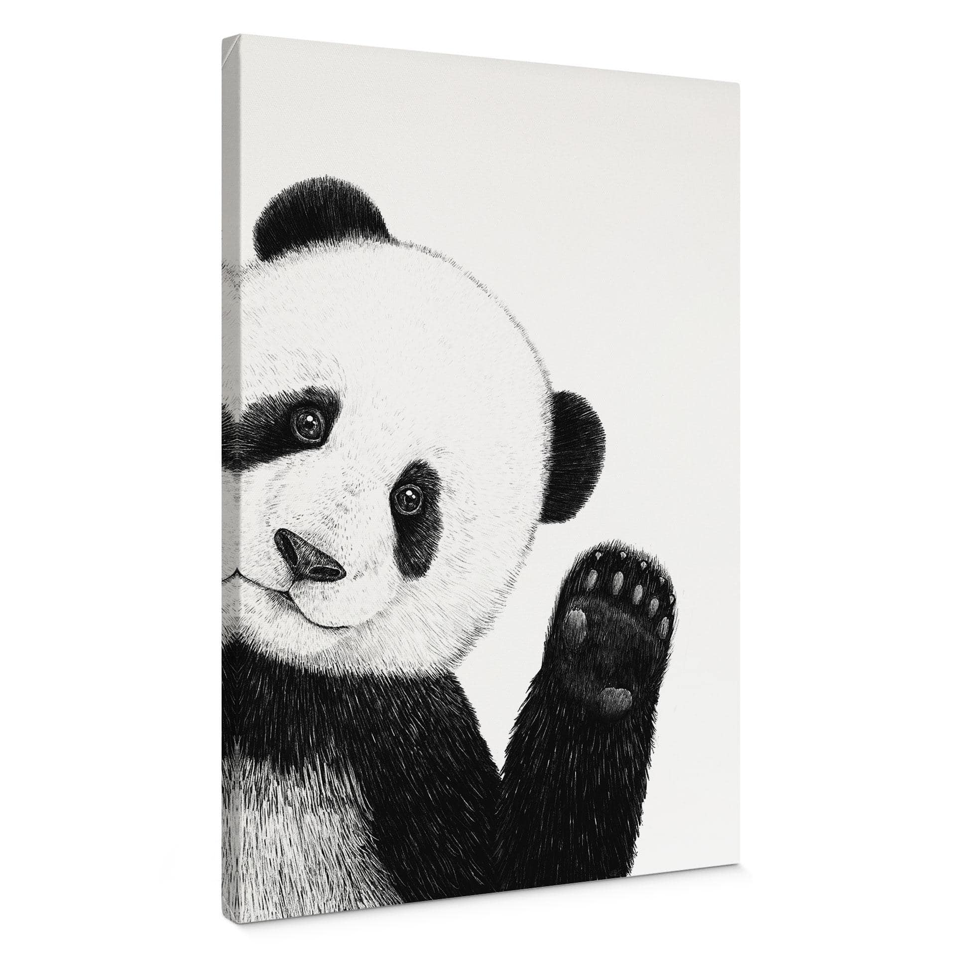 Canvasbillede Vinkende panda - Korenkova