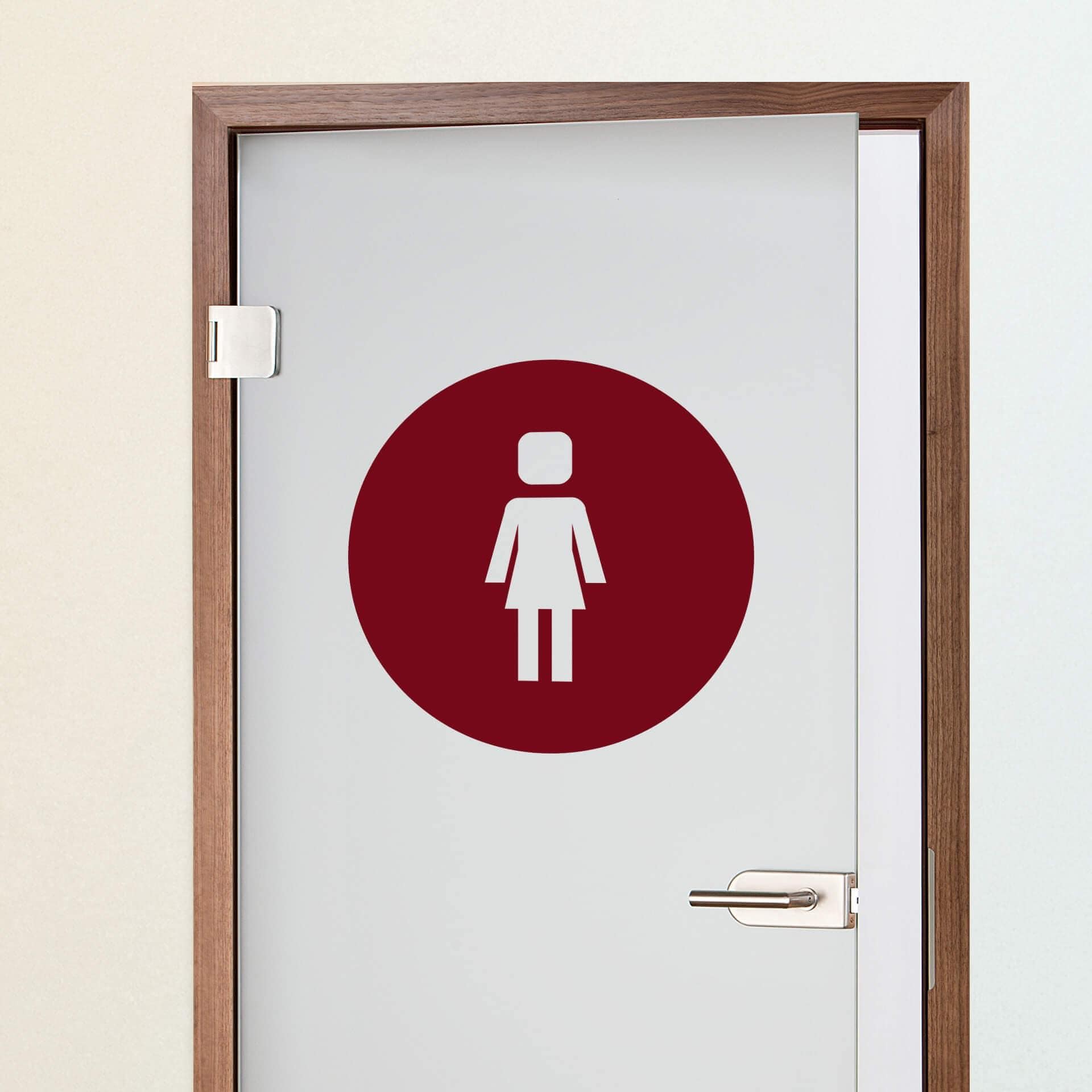 Muursticker Emoji WC Dames