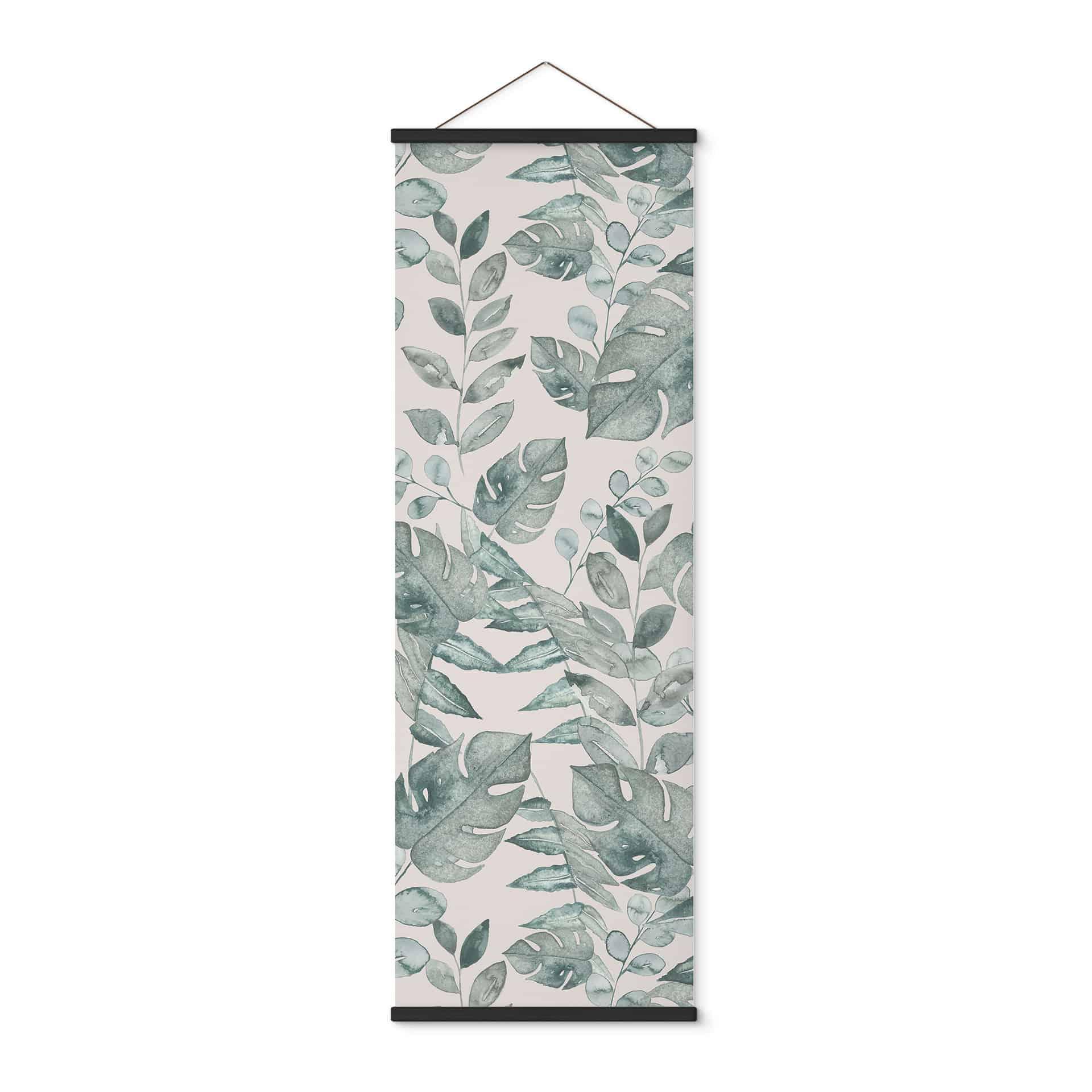 Tekstil plakat jungleblade akvarel creme - Bloomery Decor - Panorama