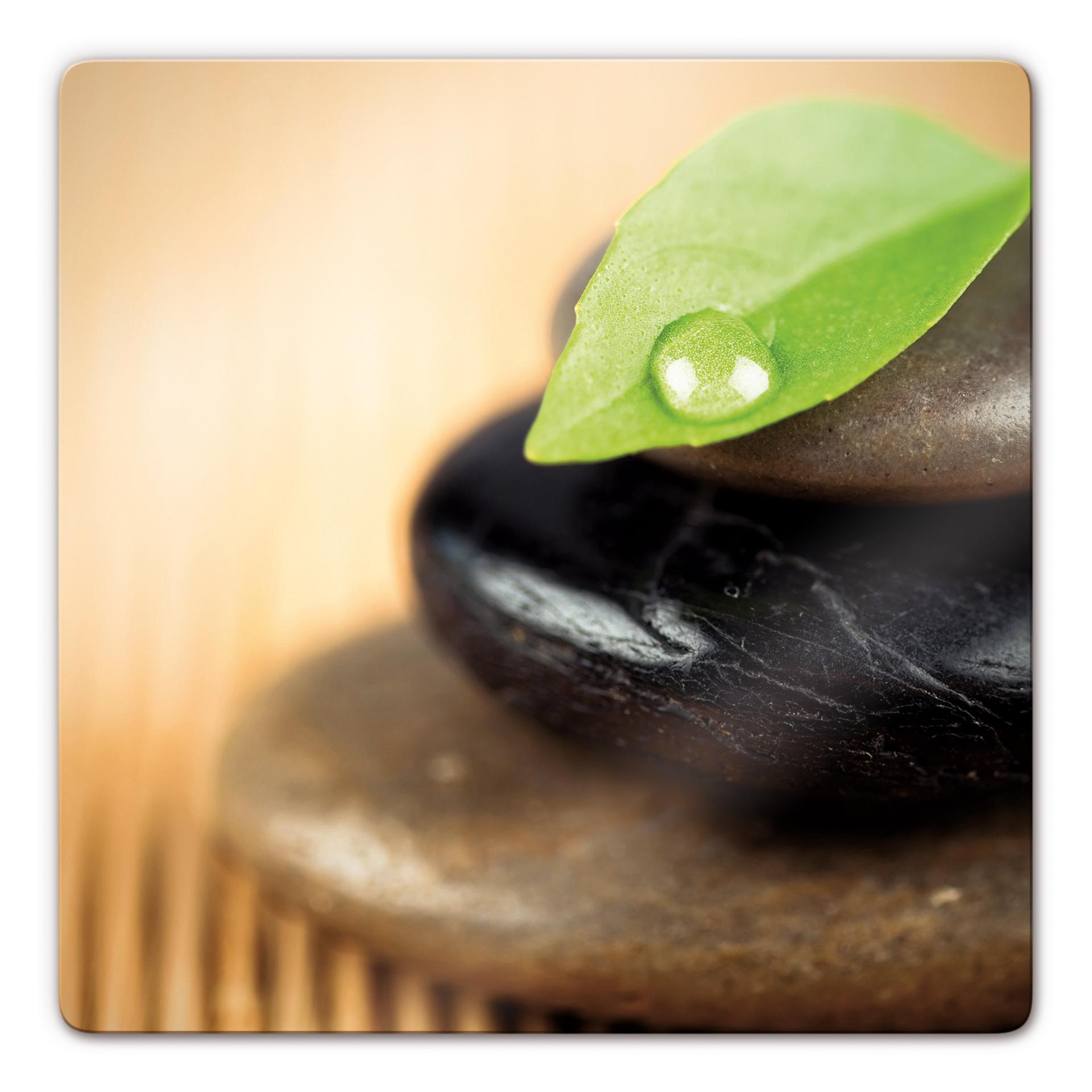Tableau en verre - Wellness Stone - carré