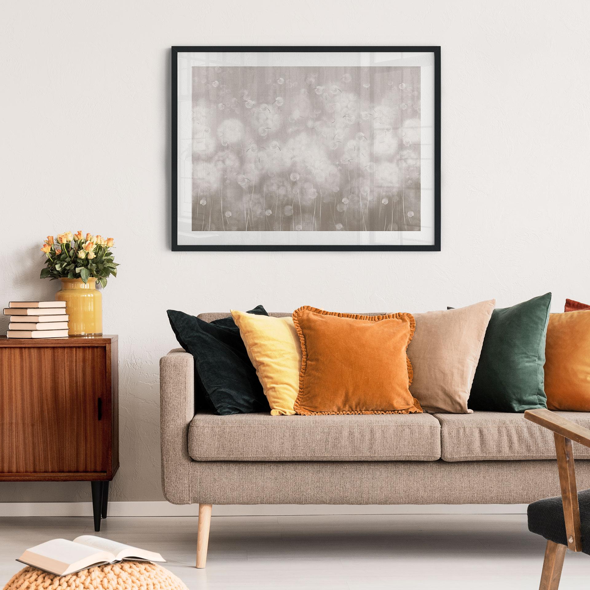 Blumen-Poster Pusteblumen Traum in Beige - Ms Tiff