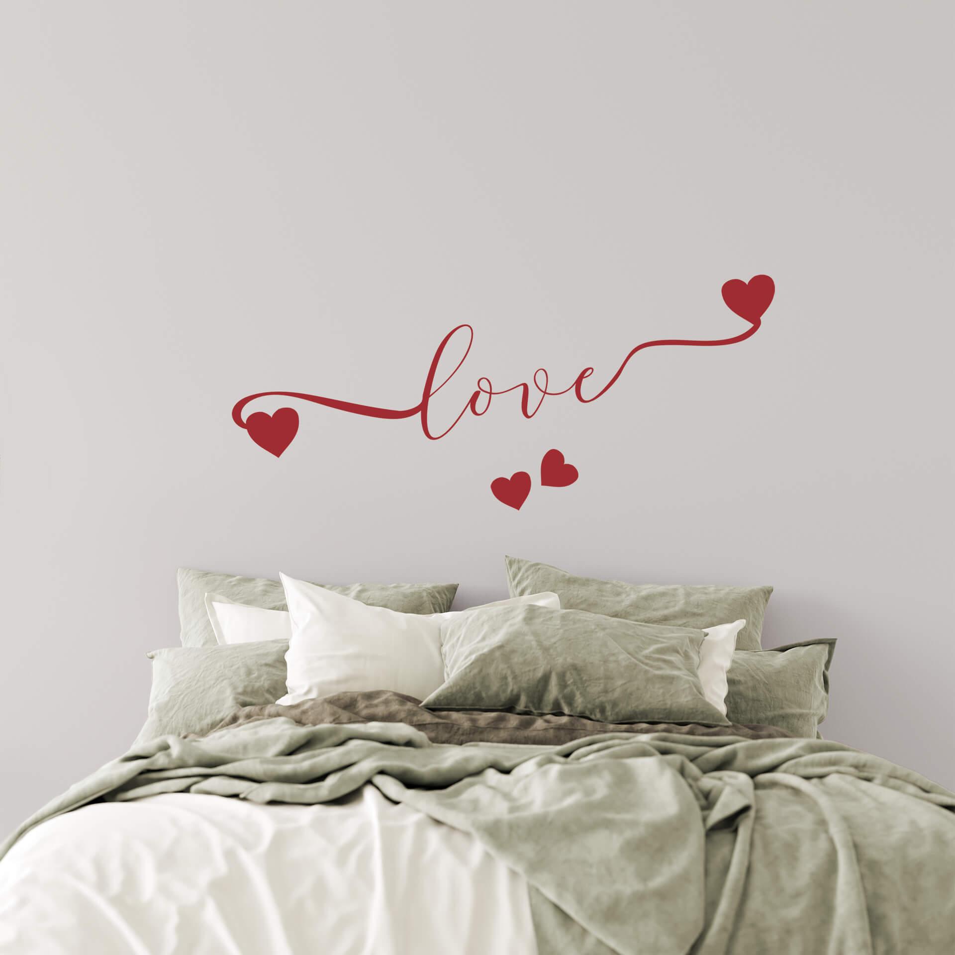 Wallsticker - Love mit Herzen