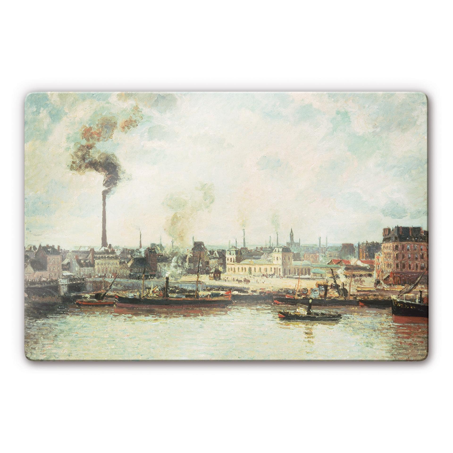 Tableau en verre - Pissarro - Quai de Saint-Sever à Rouen