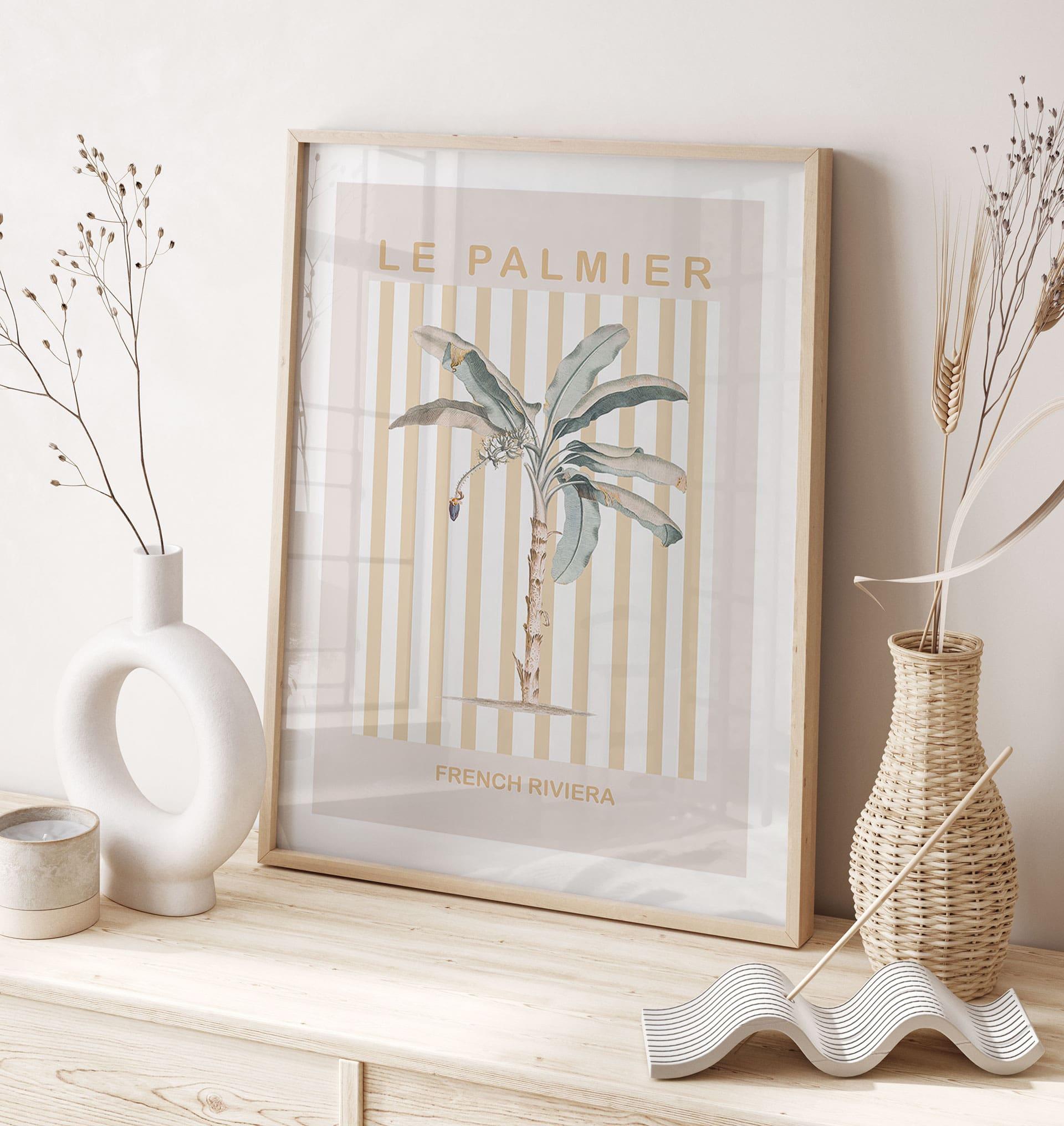 Plakat Palmetræ på den franske riviera - Grace Digital Art