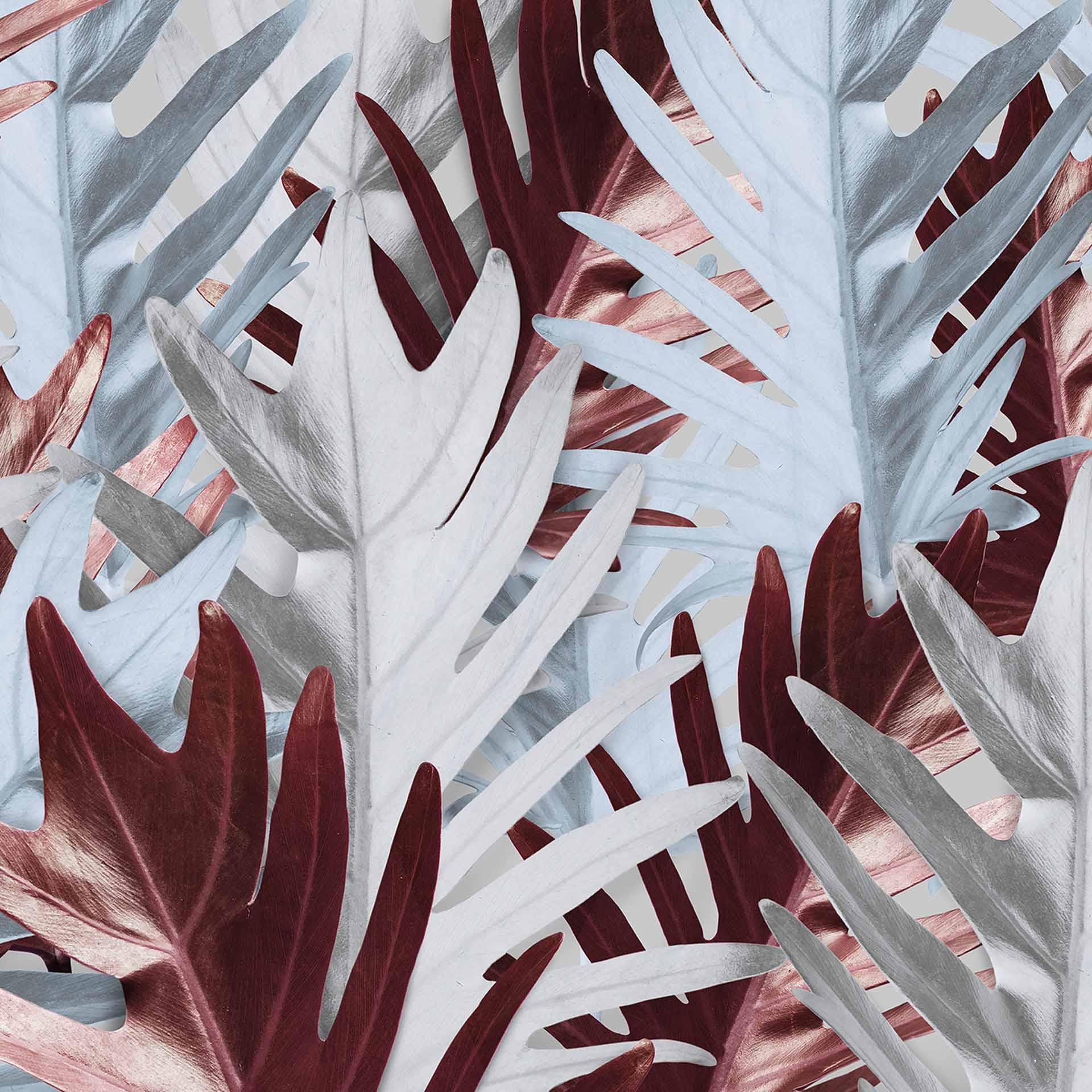RedPalm palmetræ tapet i grøn rød - non-woven tapet Designwalls 2 - 2,55 x 3,5 m