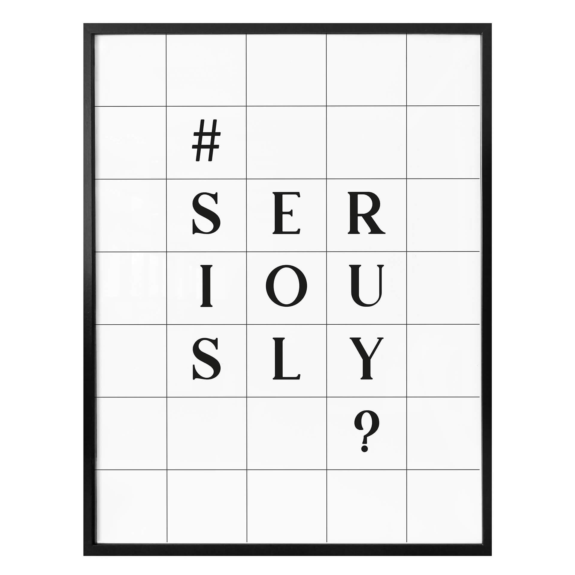 Póster con cuadrícula - En serio