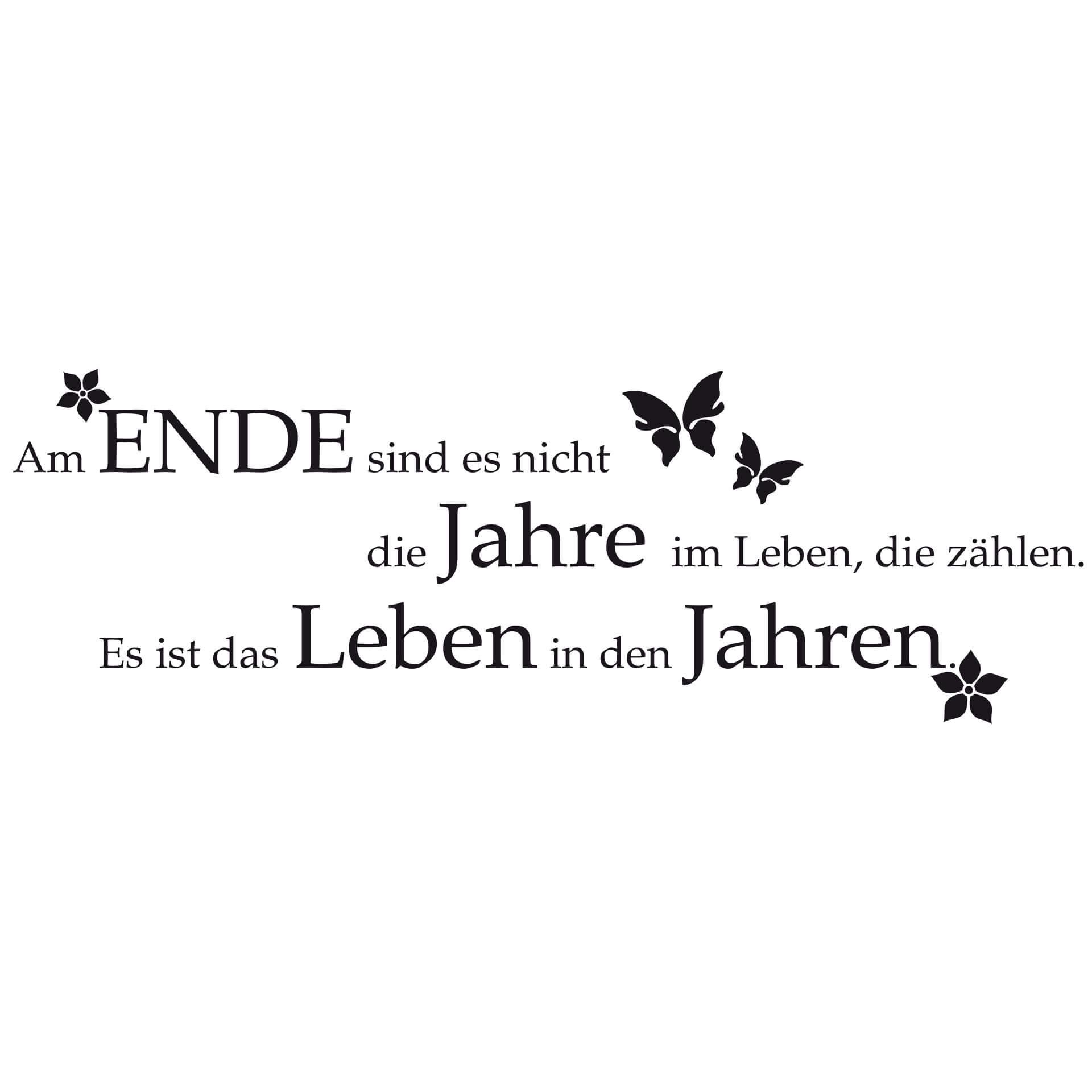 Wandtattoo Am Ende sind es nicht die Jahre...