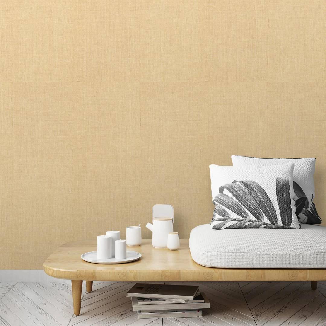 Tegelbehang met geweven effect, beige textuur 2.70 x 2.12 m