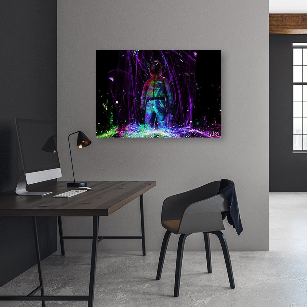 Canvasbillede, Neon spiller