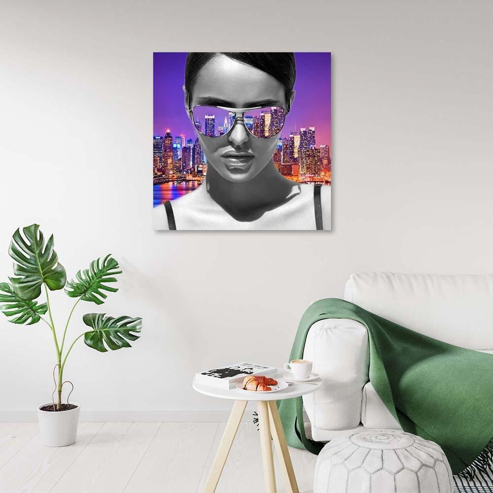 Canvasbillede, Pop art-kvinde i New York
