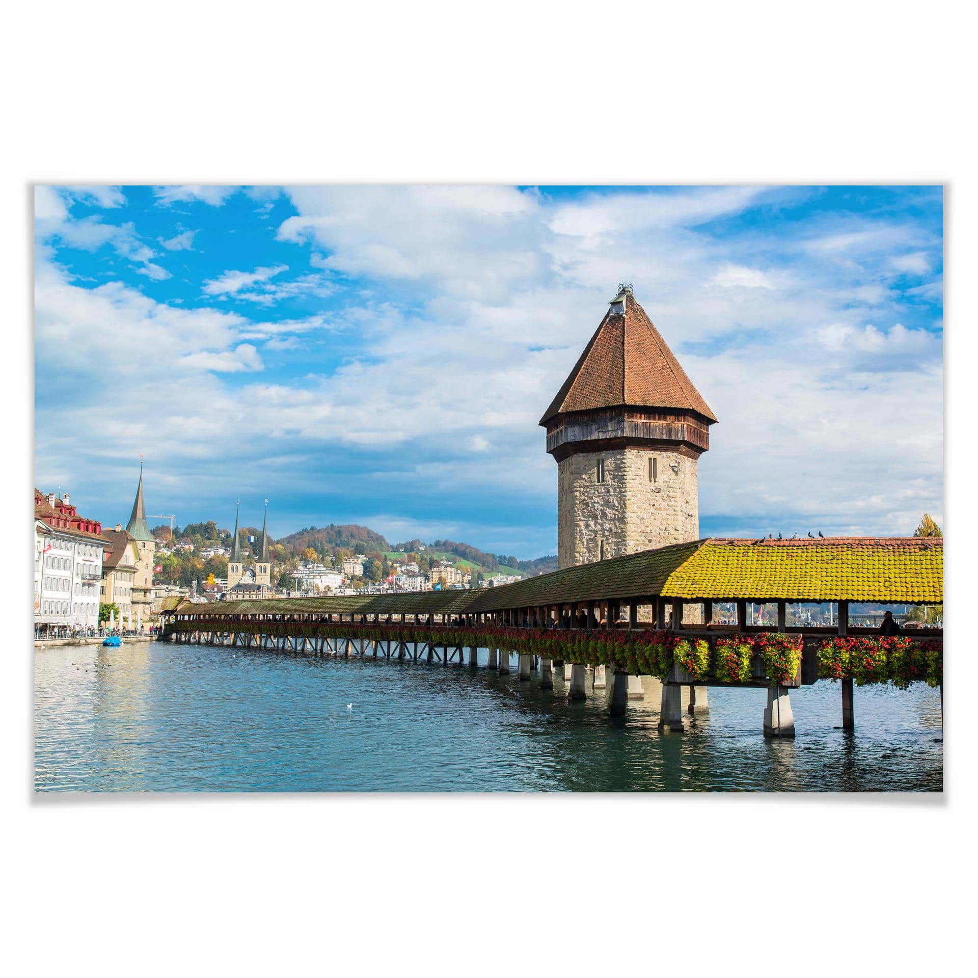 Poster Houtbrug in Luzern
