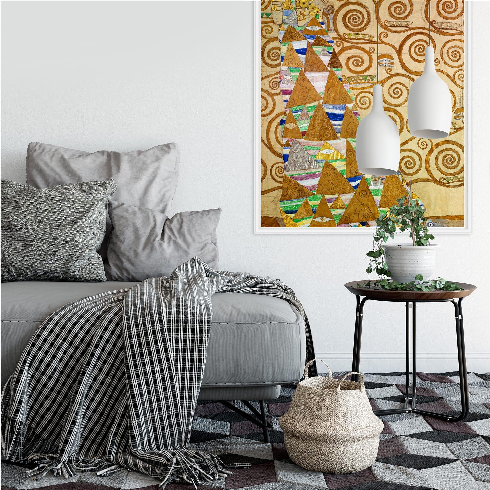 Muurprints Gustav Klimt - De Verwachting