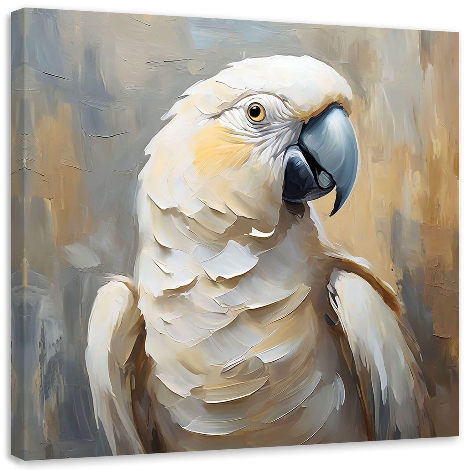 Canvasbillede, papegøje