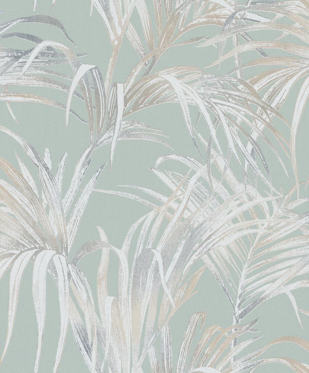 Bloemen behang vliesbehang Novamur Kylie groen, beige