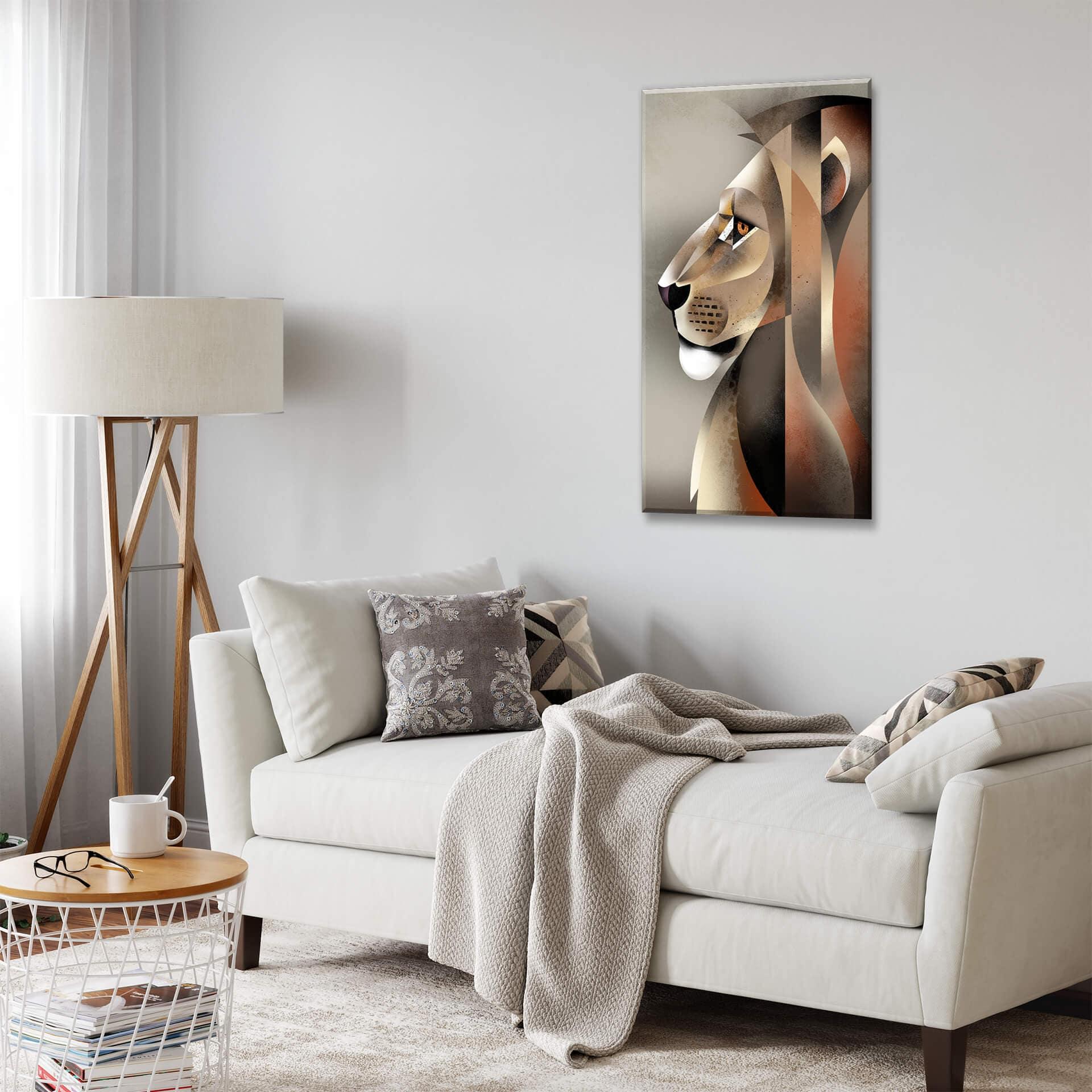 Leinwandbild Braun - Lion