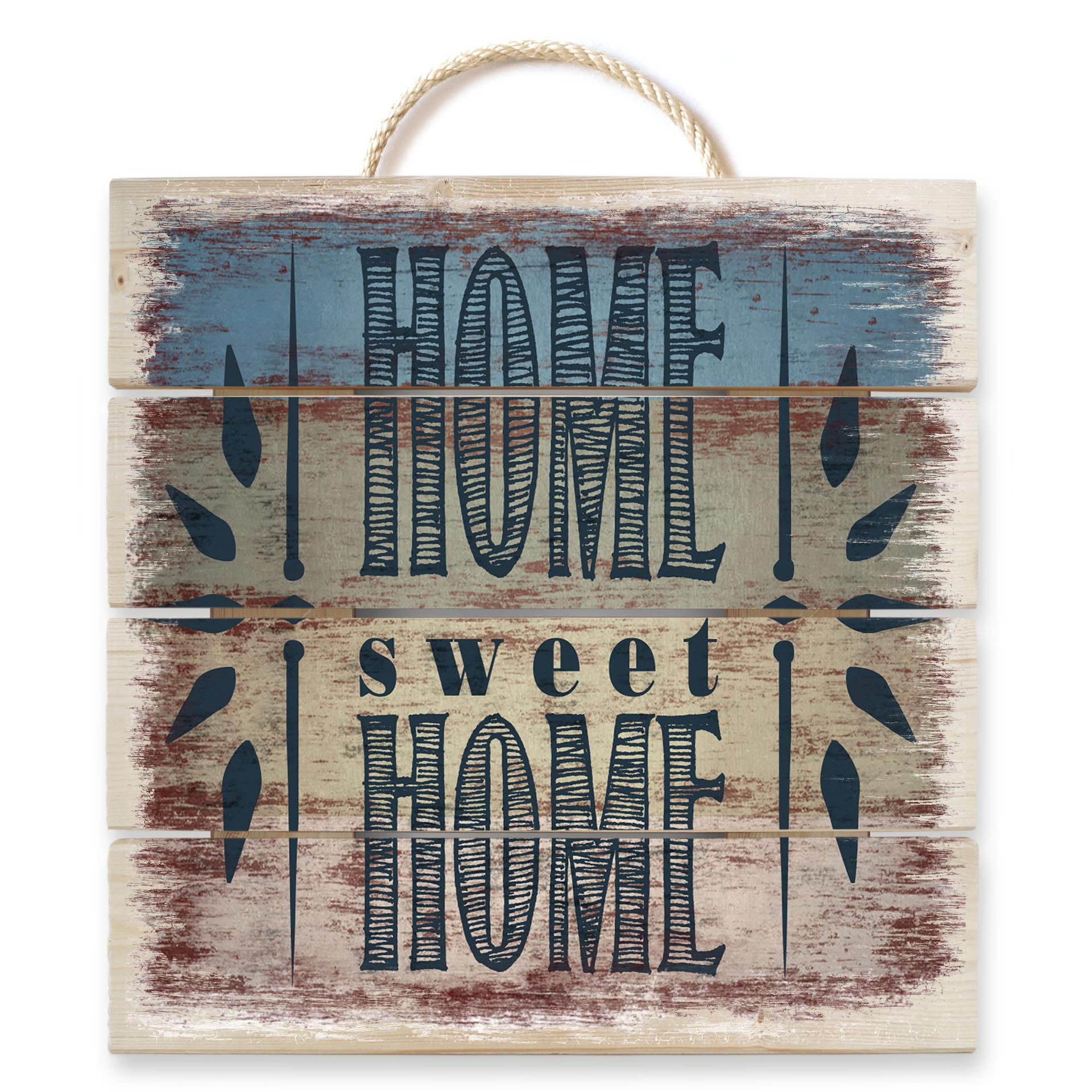 Cuadro de madera Home Sweet Home 1 - 40x41,5 cm