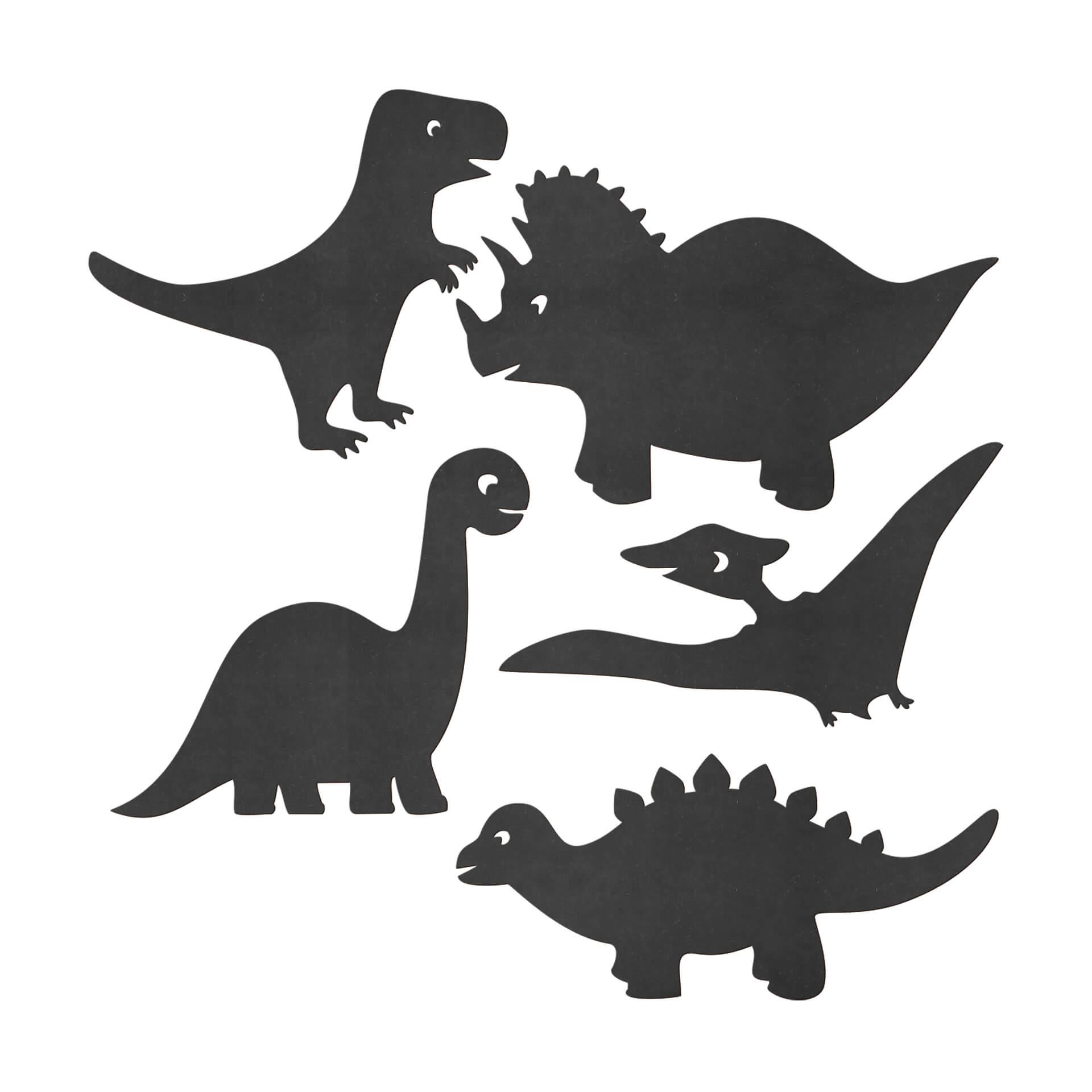 MDF Decoratie Dino Set (5-delig)