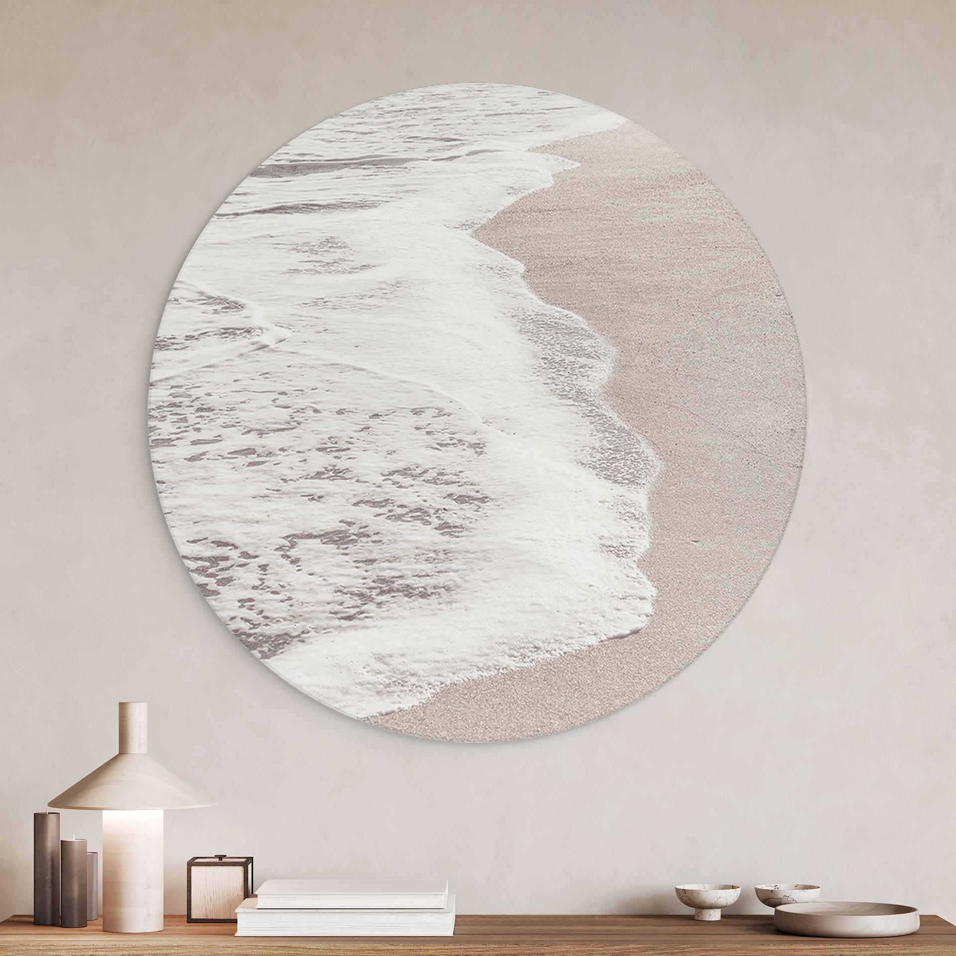 Vægcirkel Lyden af havet - 1X Studio – print på aluminium (Alu-Dibond)
