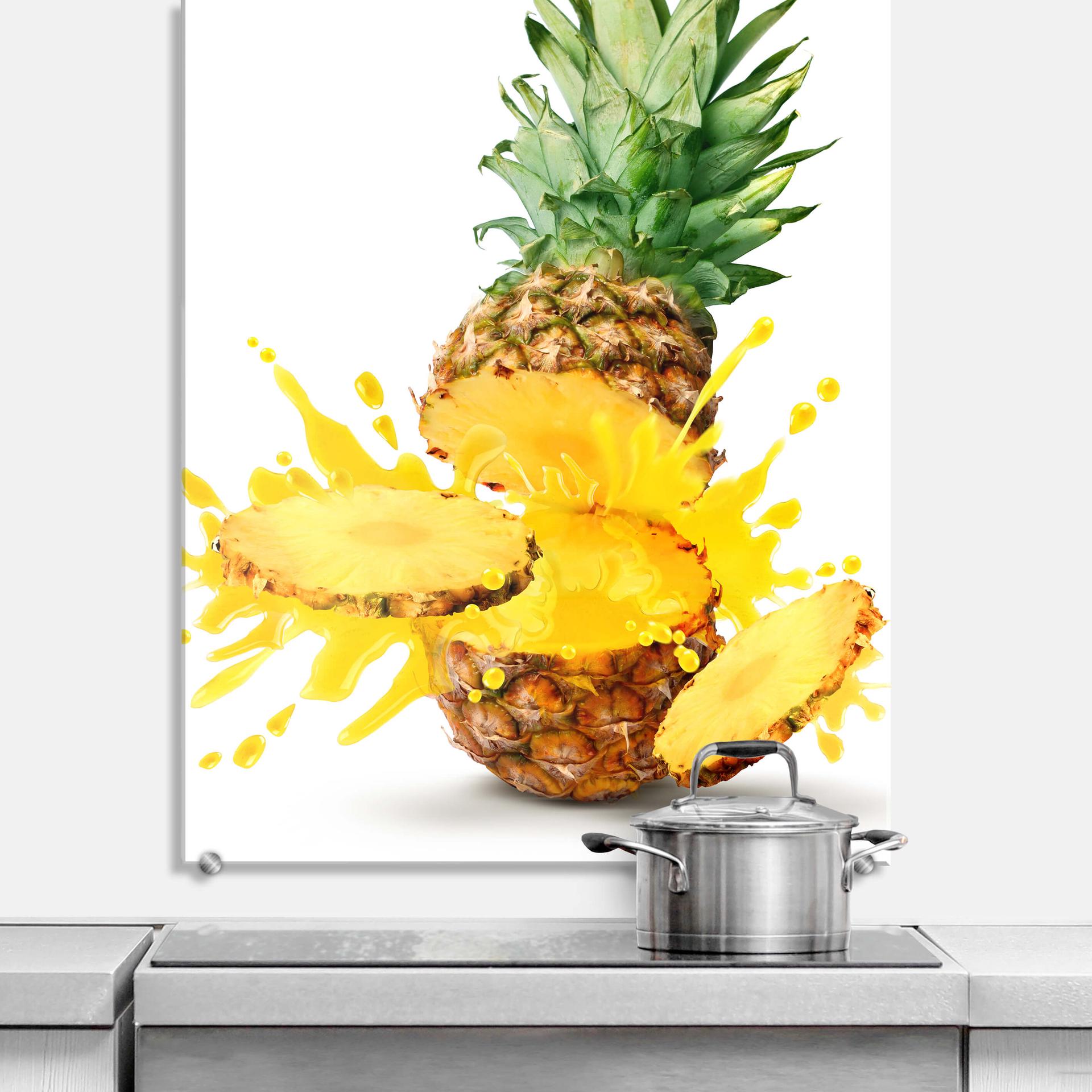 Stænkplade - Splashing Pineapple - Højkant