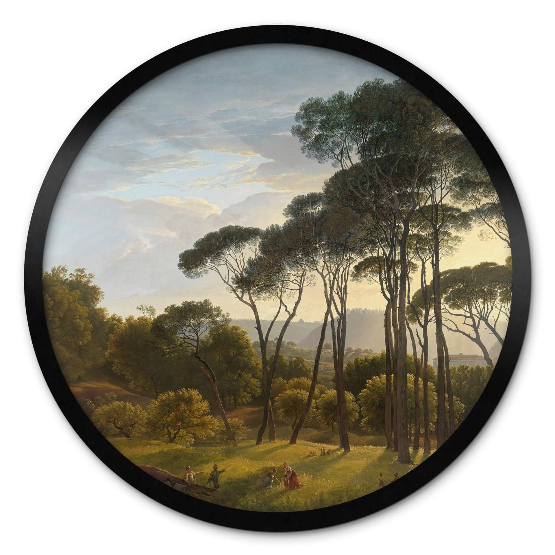 Poster Voogd - Paysage italien avec pins parasols