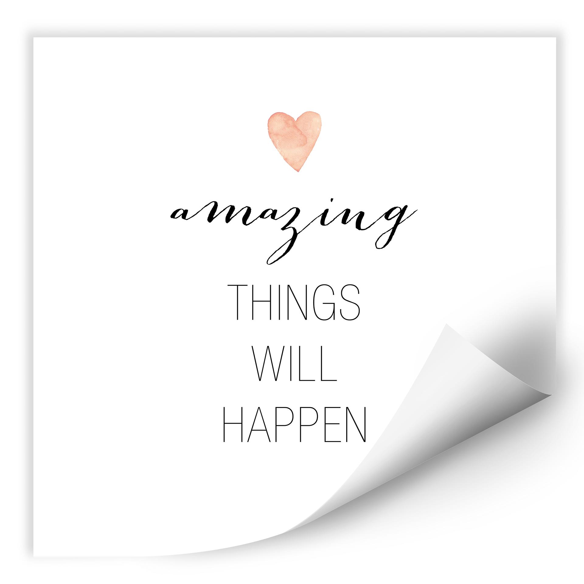 Wallprint Confetti & Cream - Amazing things will happen