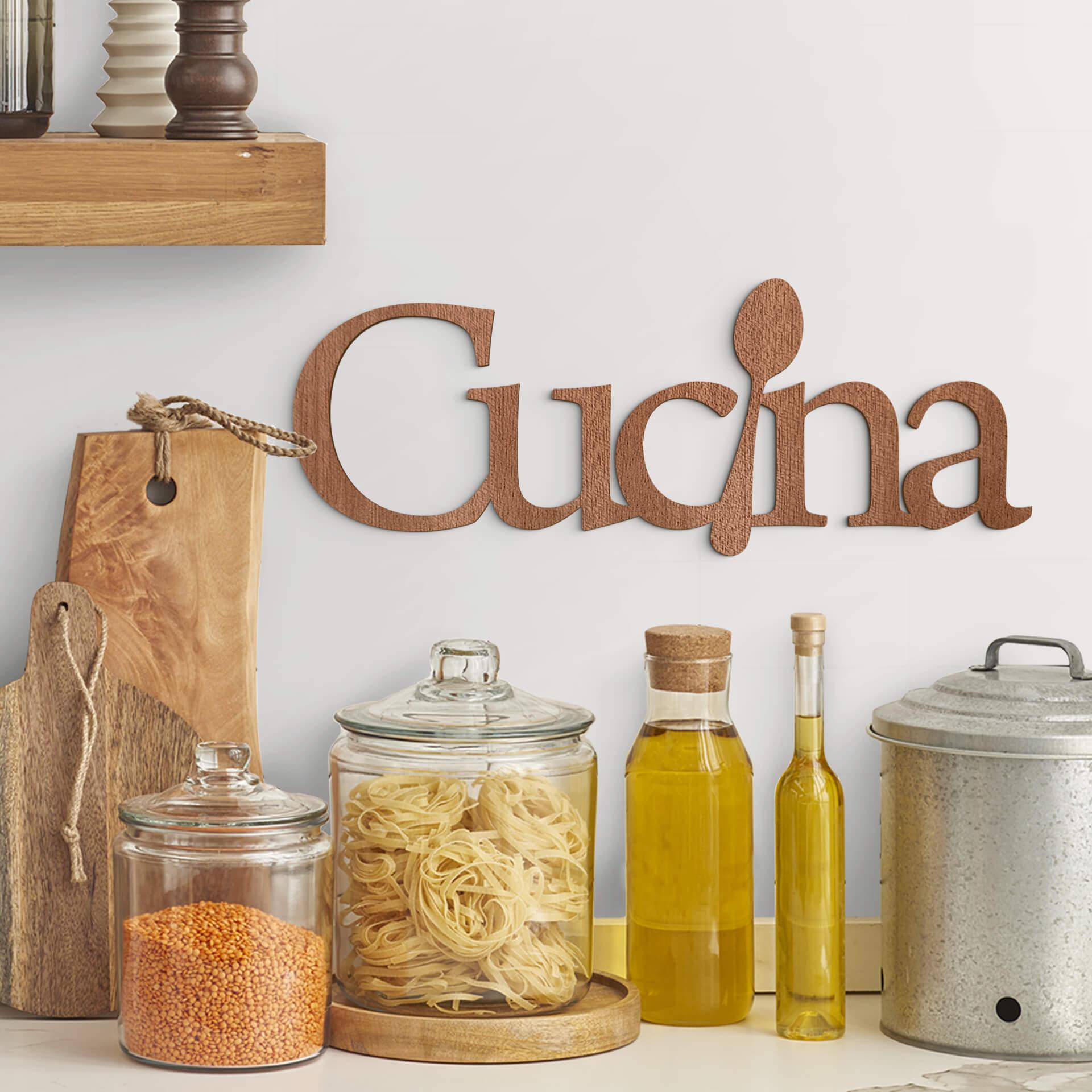 Decoración en madera de caoba - Cucina