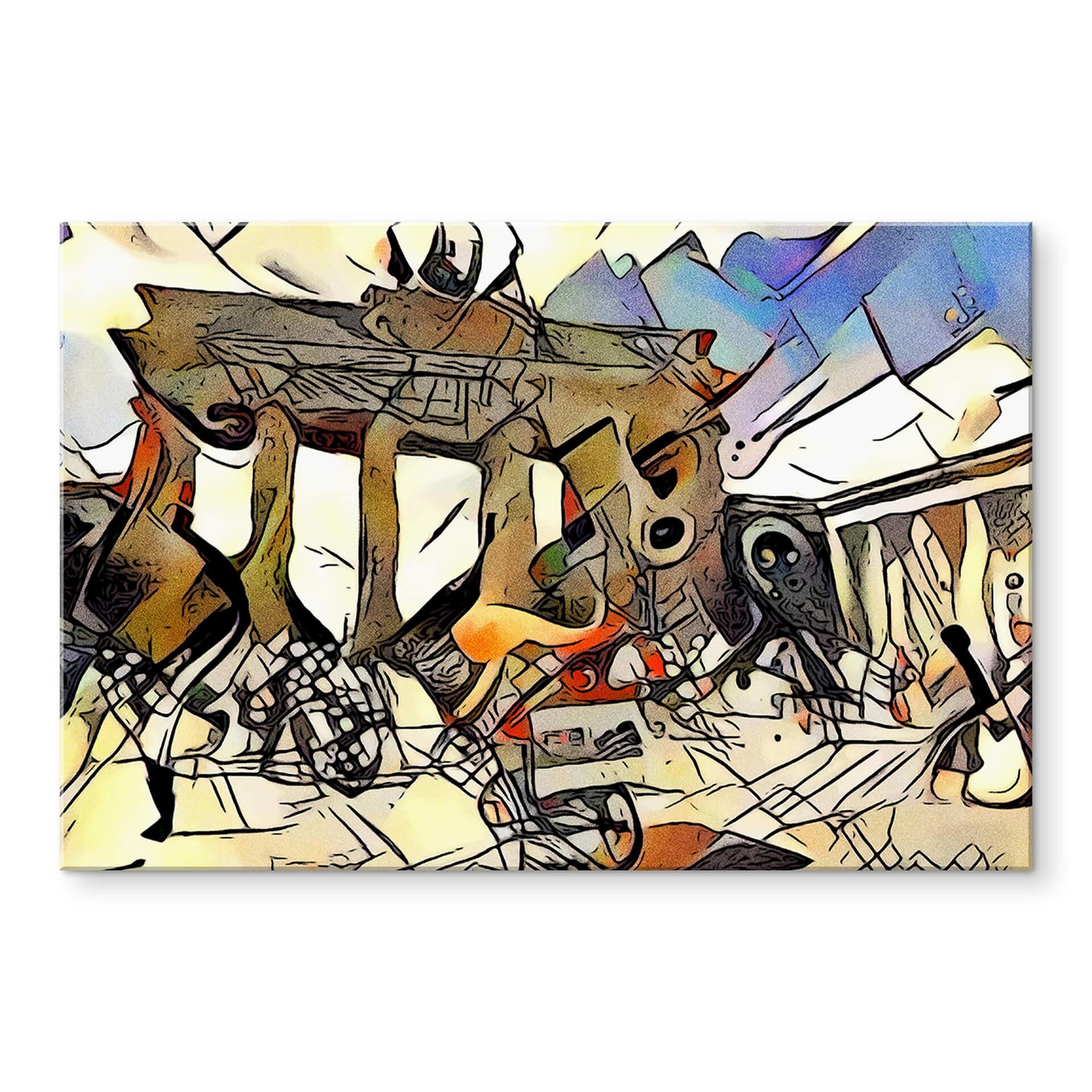 Akrylbillede Zamart - Kandinsky møder Berlin Brandenburger Tor