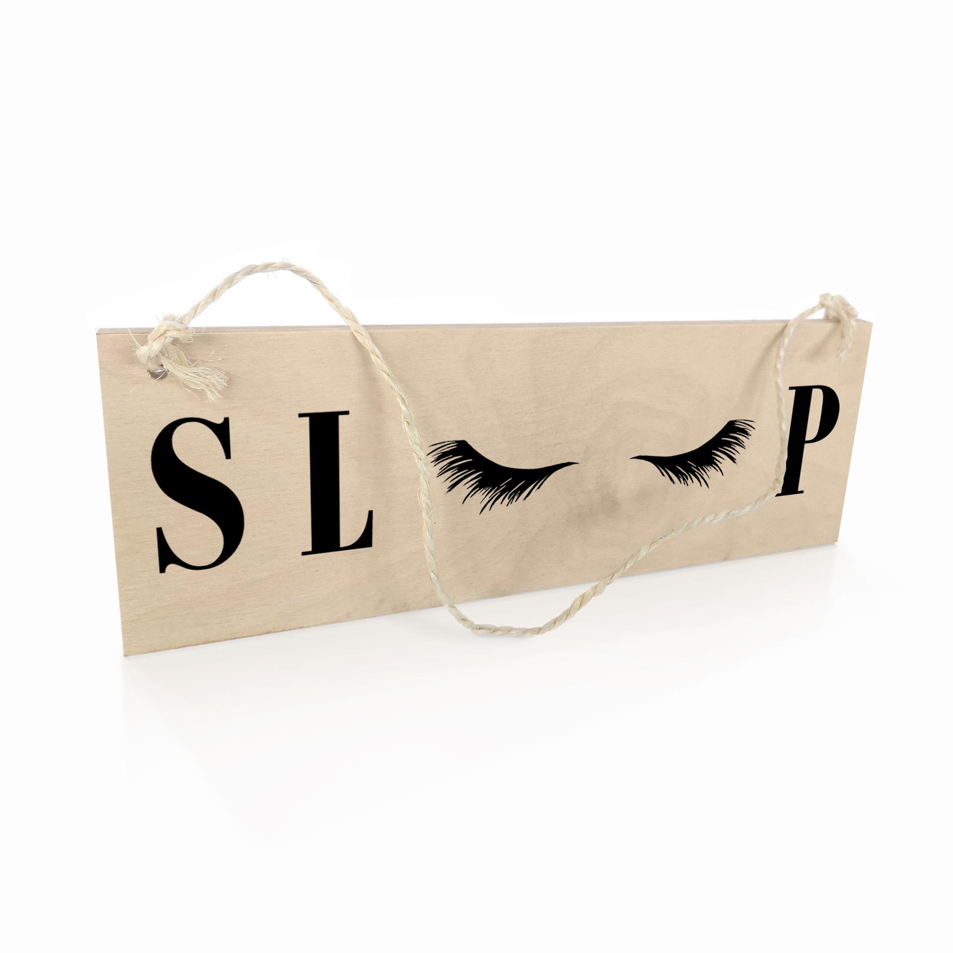 Houten Bordje - Sleep