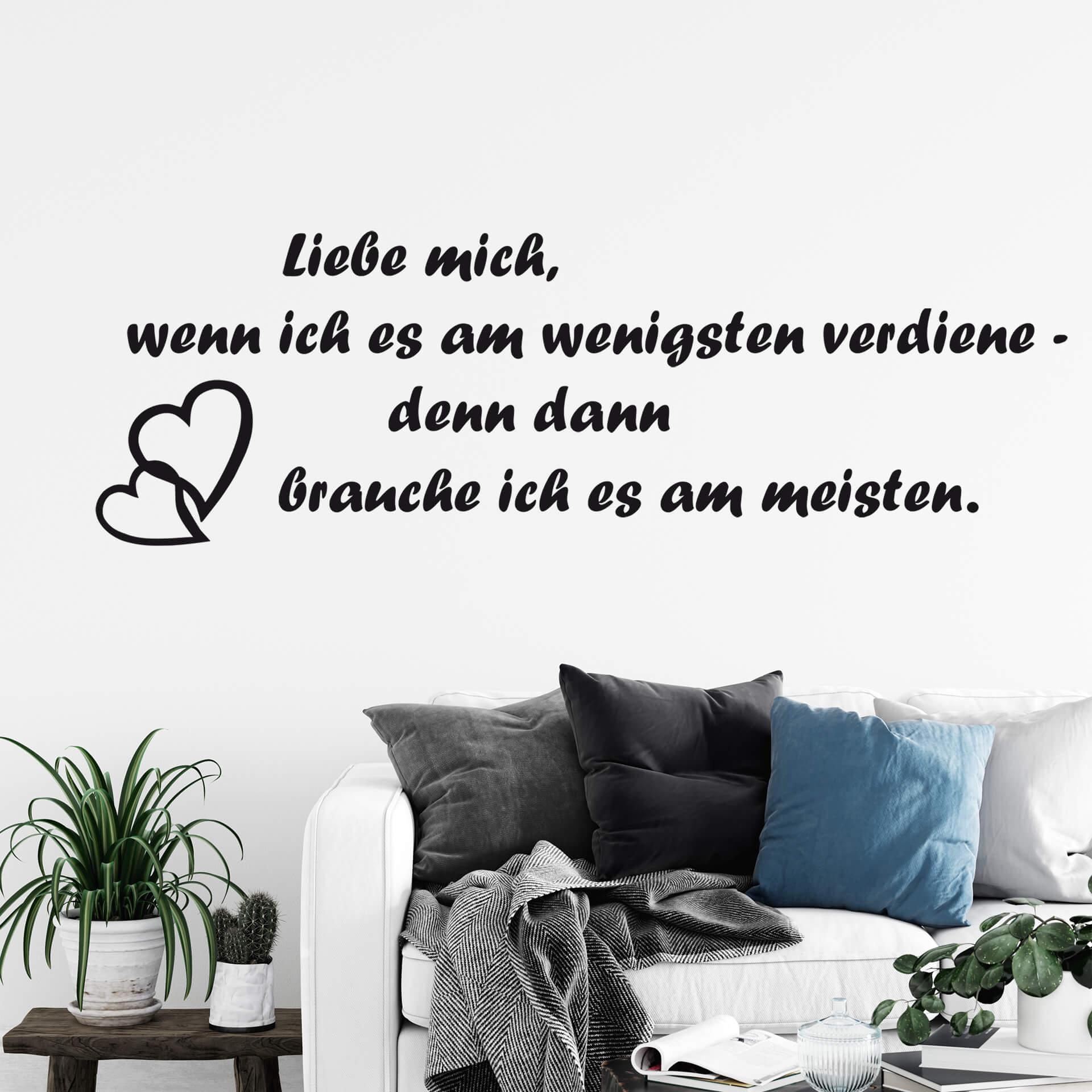 Wandtattoo Liebe mich...