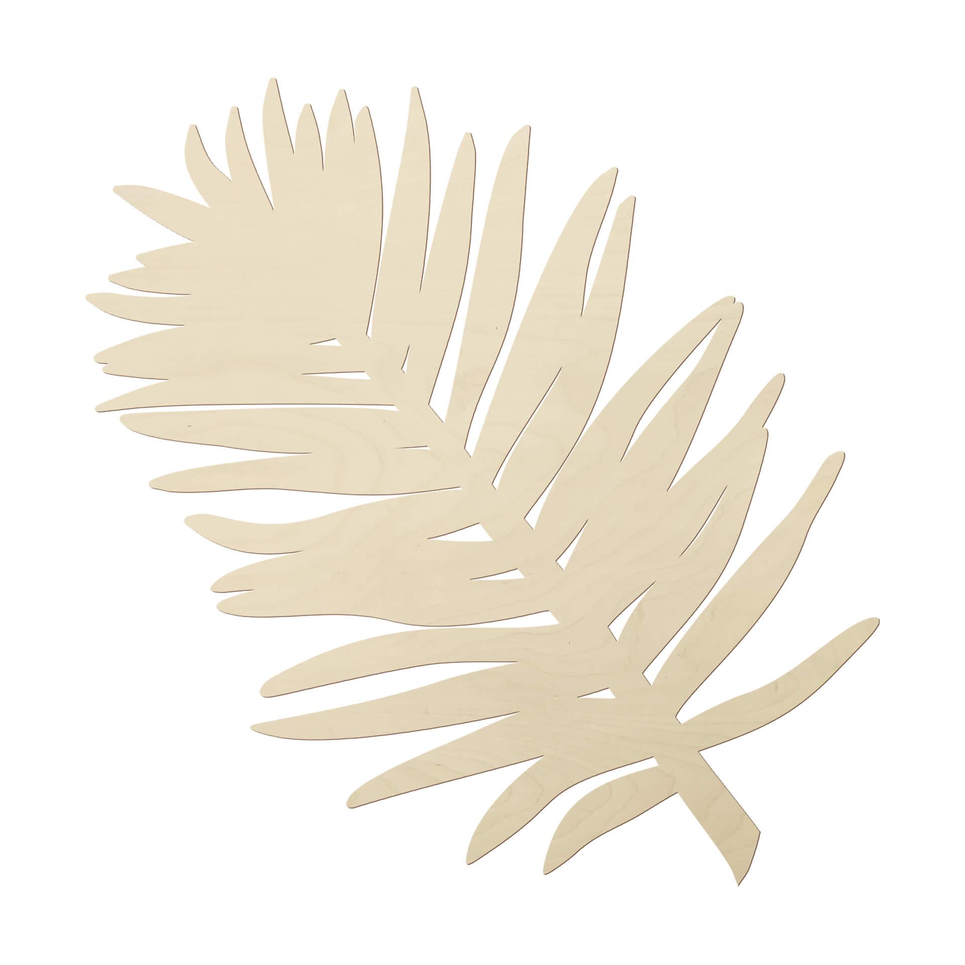 Arte en madera de álamo - Hoja de palmera