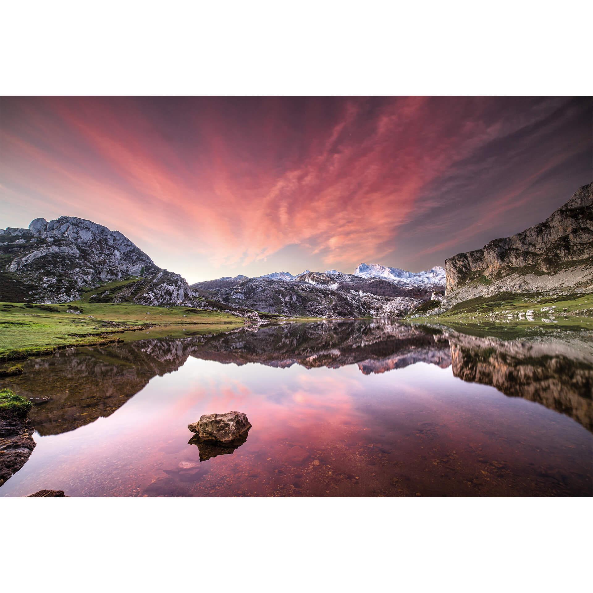 Fotobehang Cuadrado - Dawn at Los Lagos