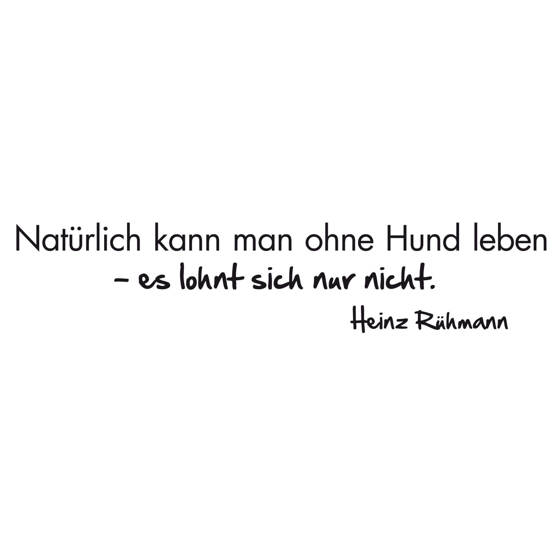 Wandtattoo Natürlich kann man ohne Hund leben...