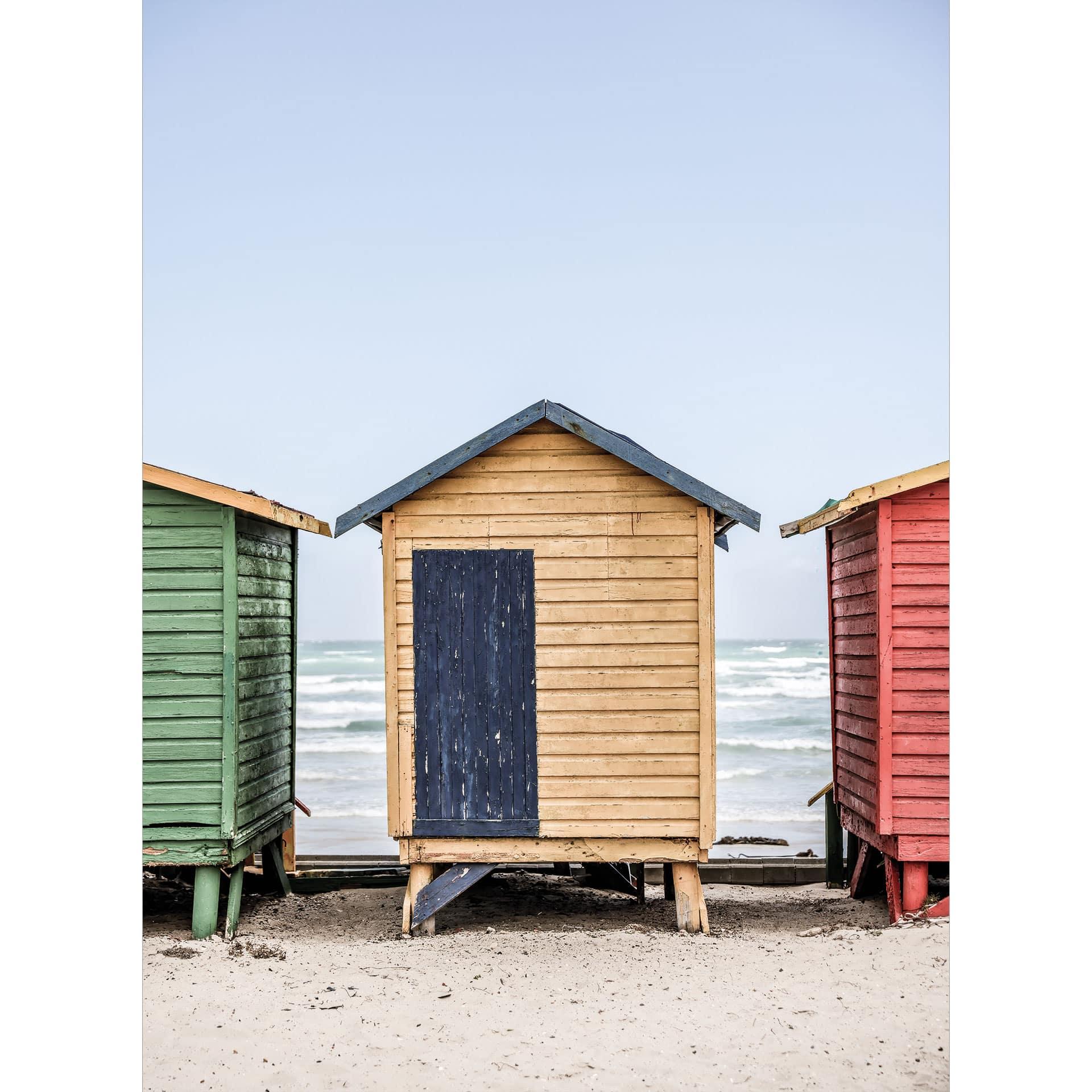 Strand Fotobehang kust charme - kleurrijke hutten aan zee - Geschoten door Clint