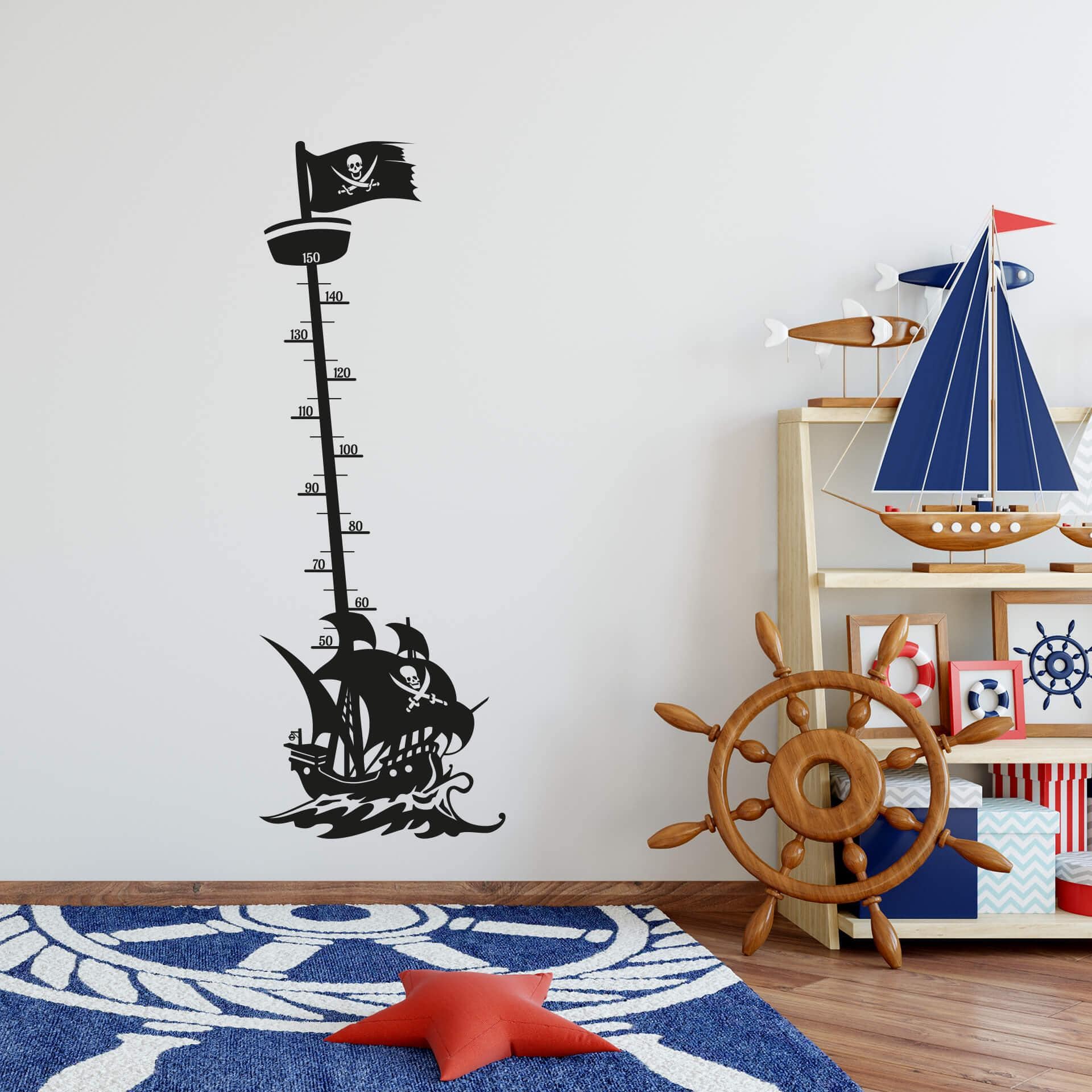 Sticker mural - Toise bateau de pirates
