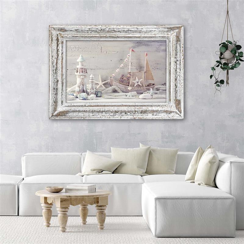 Canvasbillede, maritimt Shabby Chic