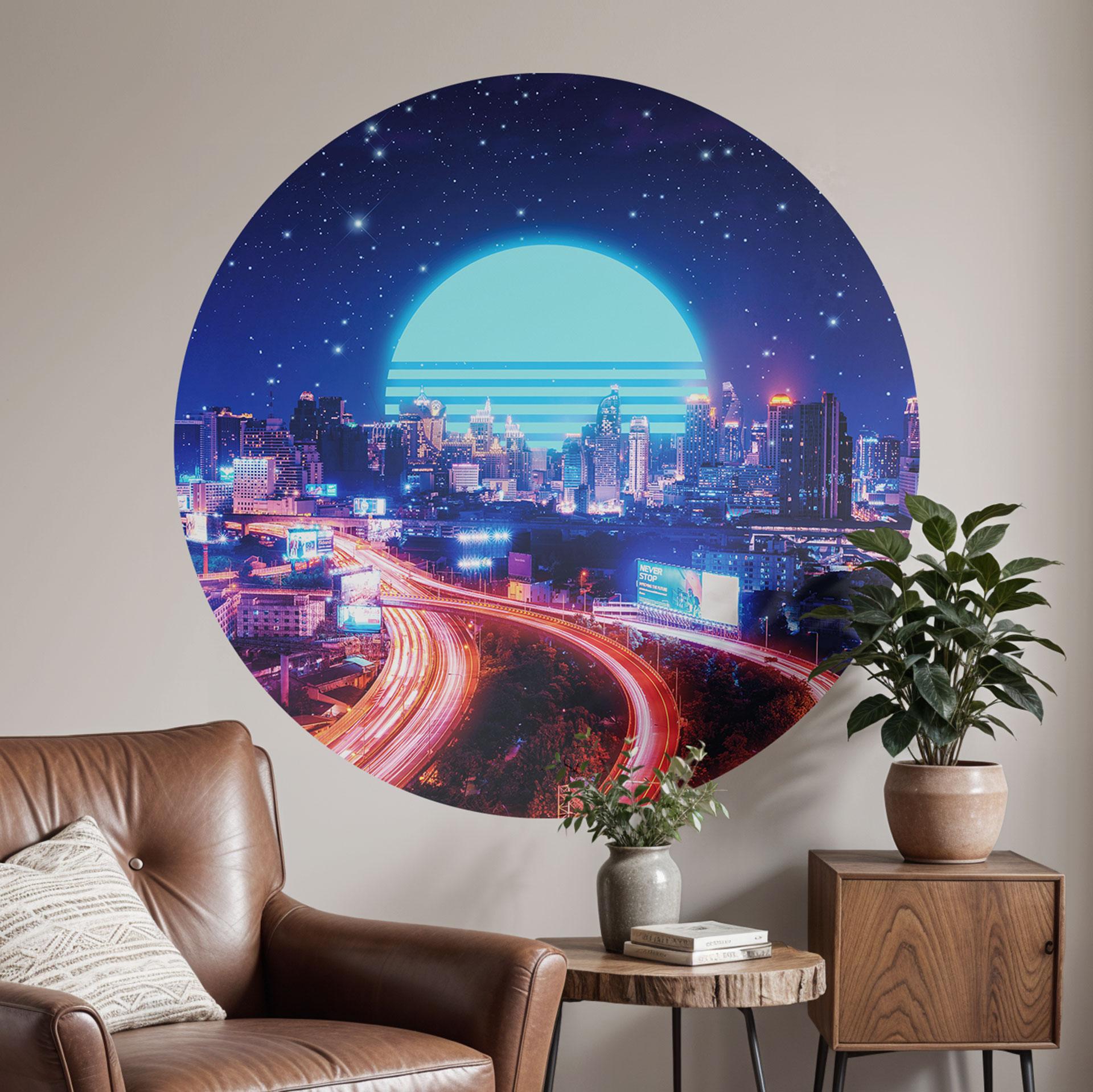 Cyber City Bangkok Wallsticker - Takkar - Runde