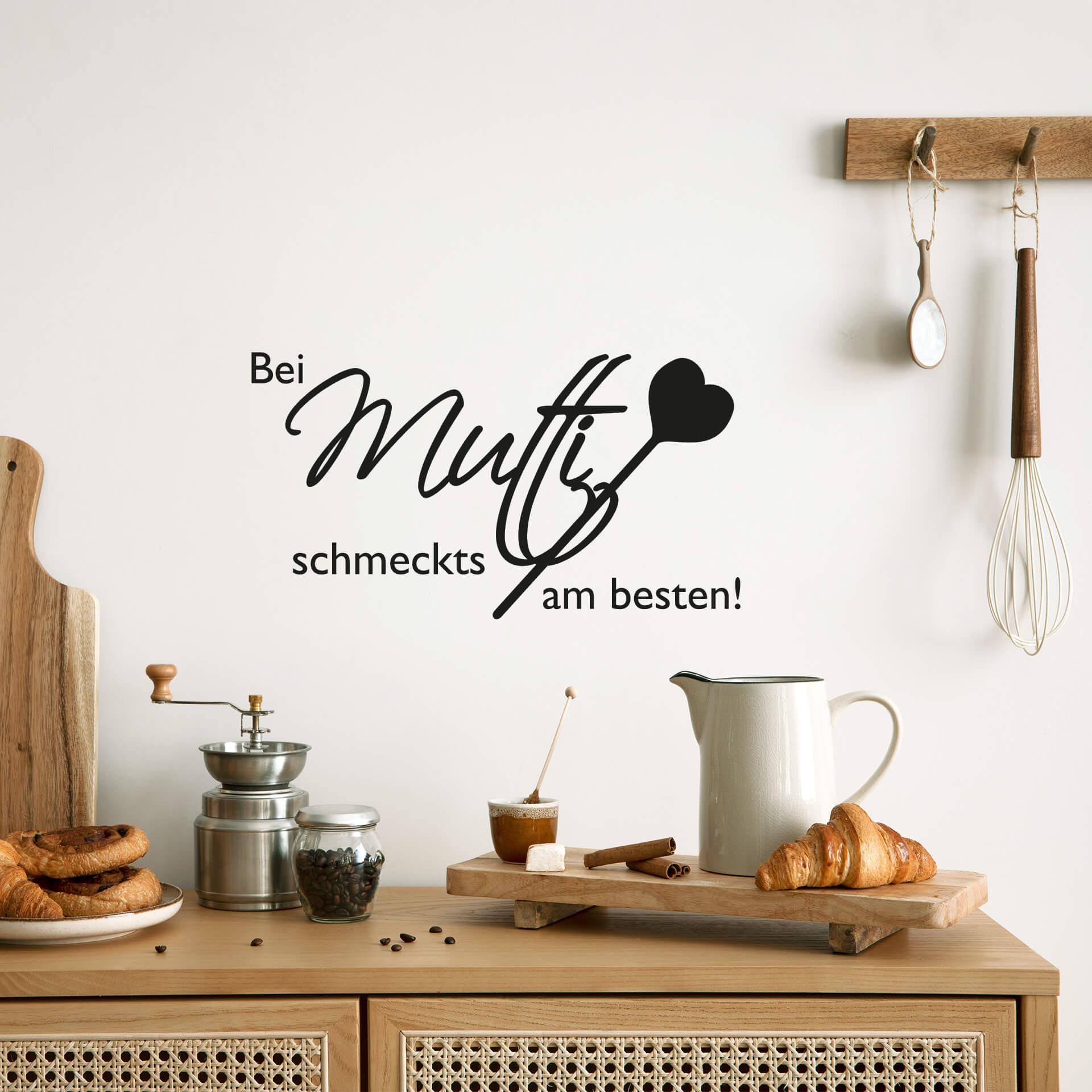 Wandtattoo Bei Mutti schmeckts am besten!