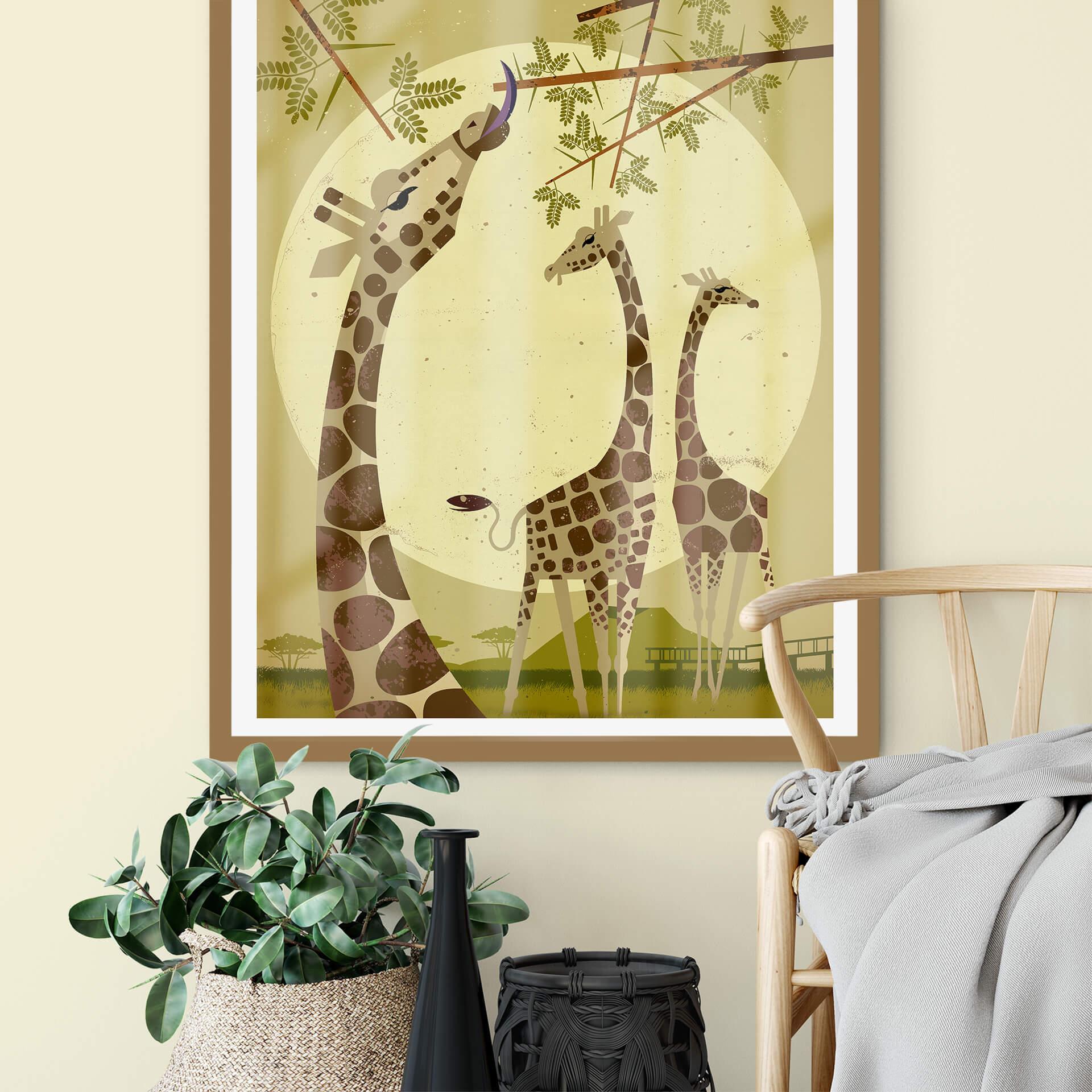 Poster Braun - Giraffes