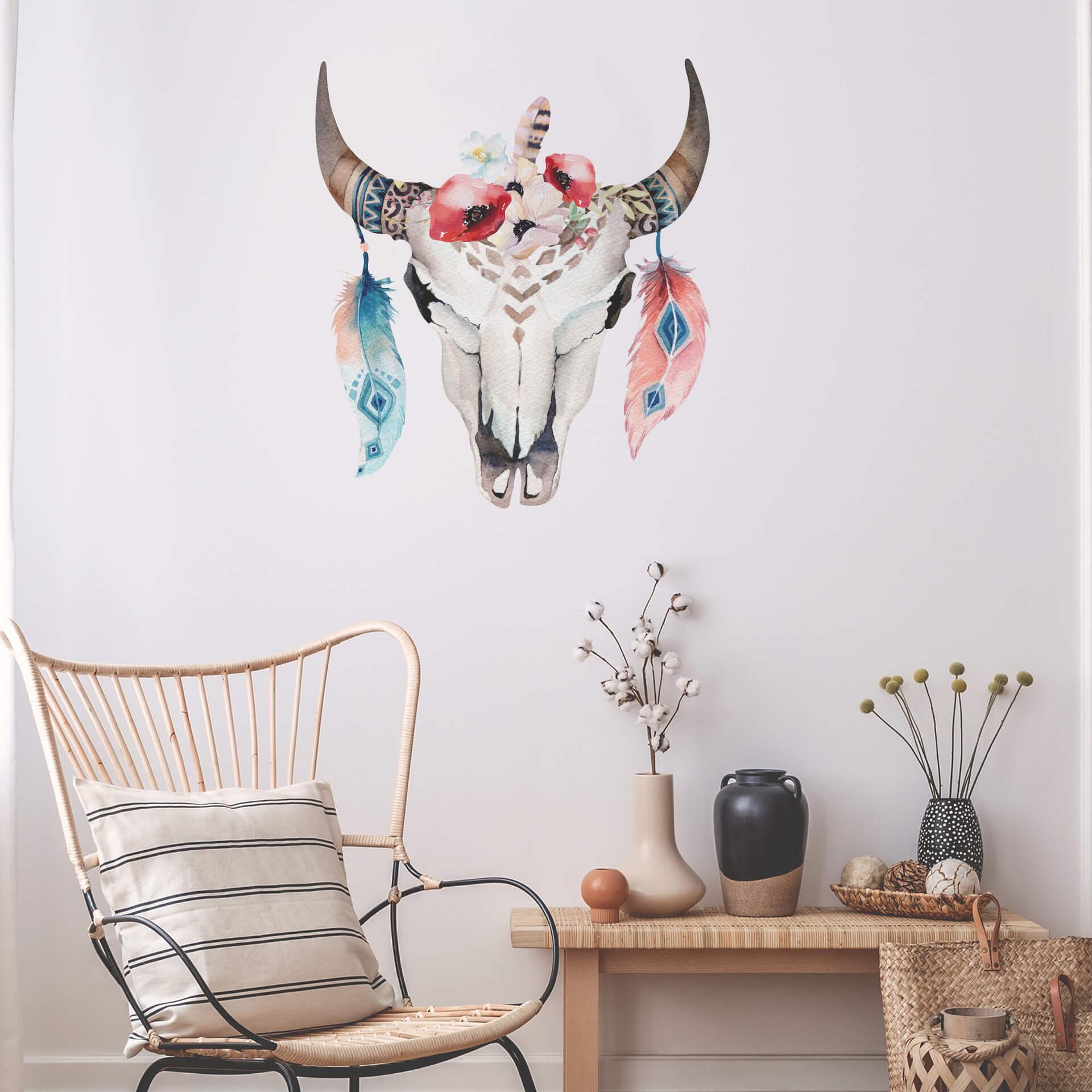 Sticker mural Kvilis - Bohemian Skull