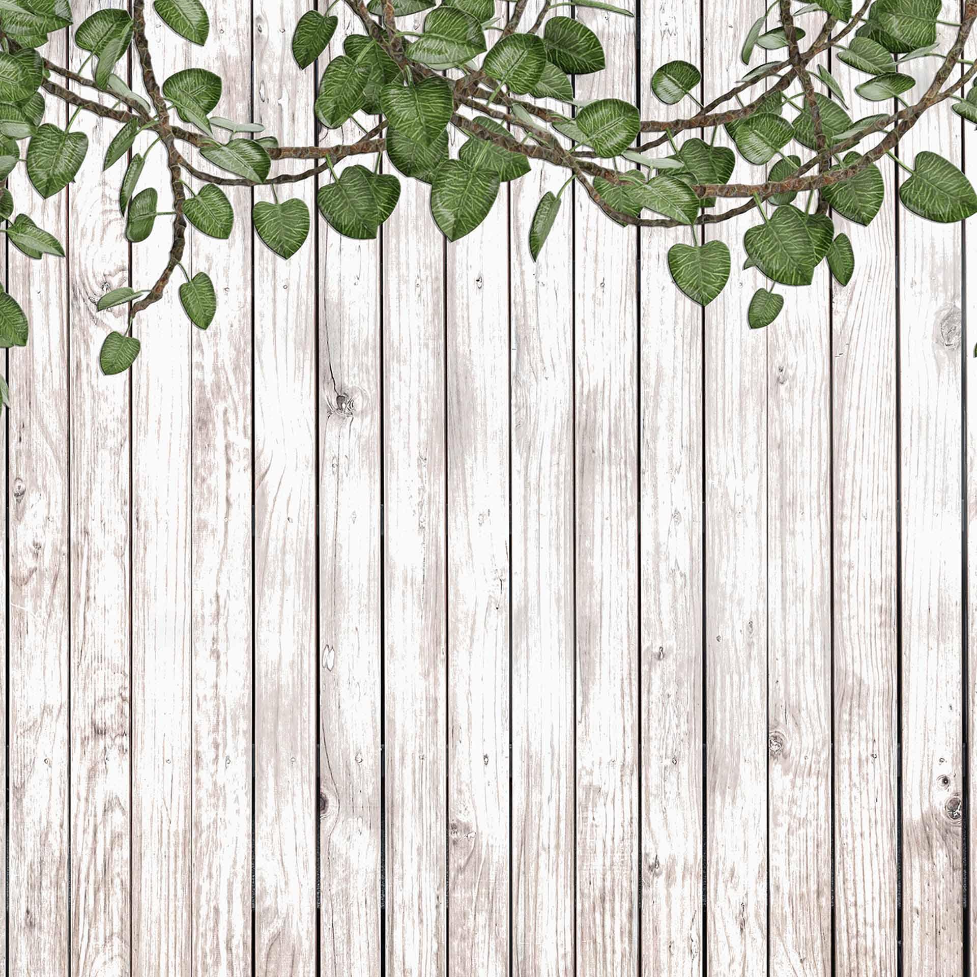 wood&leaves behang in bruin wit - vliesbehang Designwalls 2 - 2,55 x 3,5 m