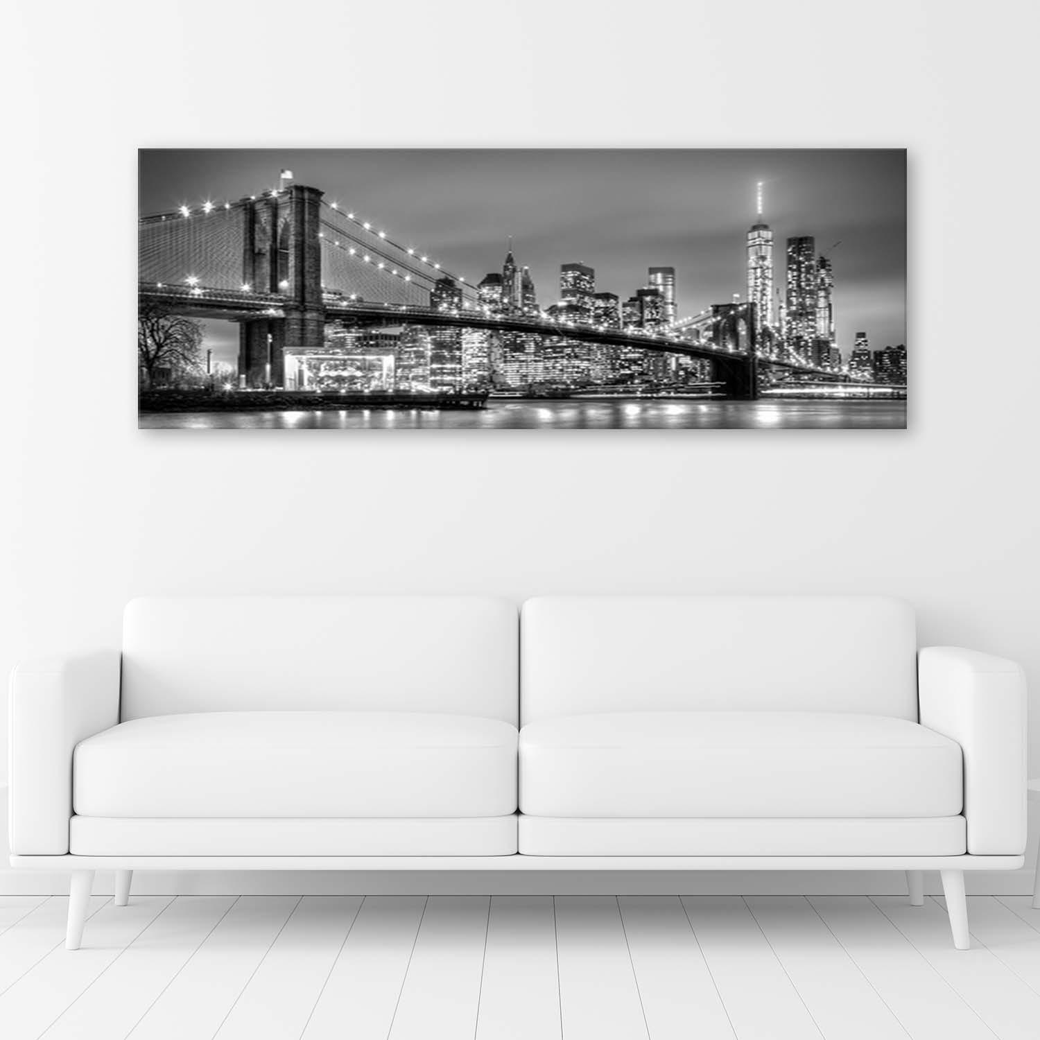 Canvasbillede, New York Brooklyn Bridge