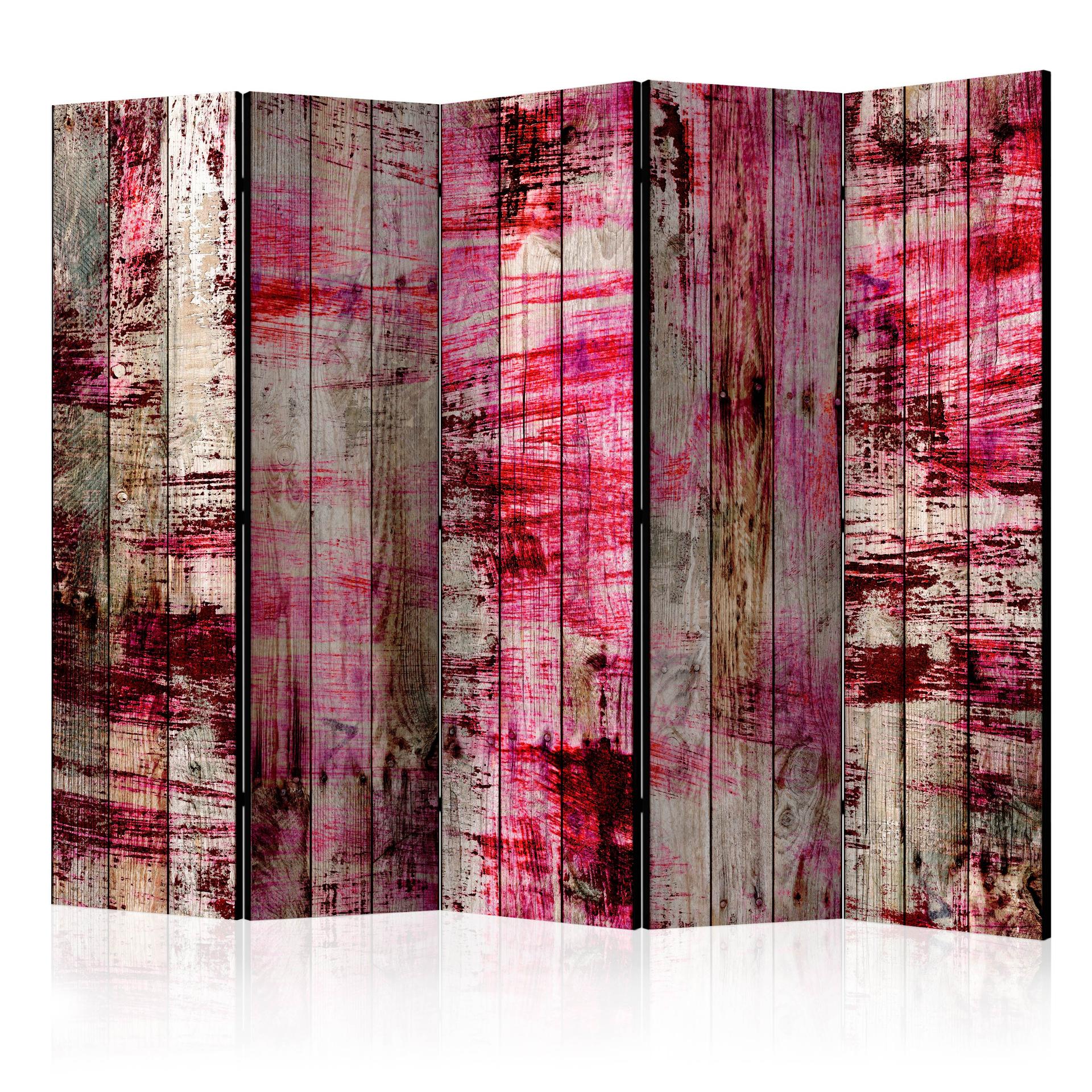 Divisorio per sala - Legno astratto, 3 pezzi