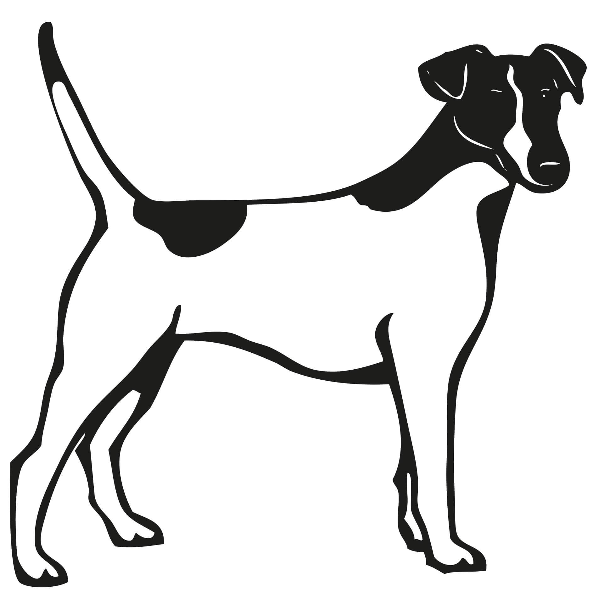 Muursticker Foxterrier