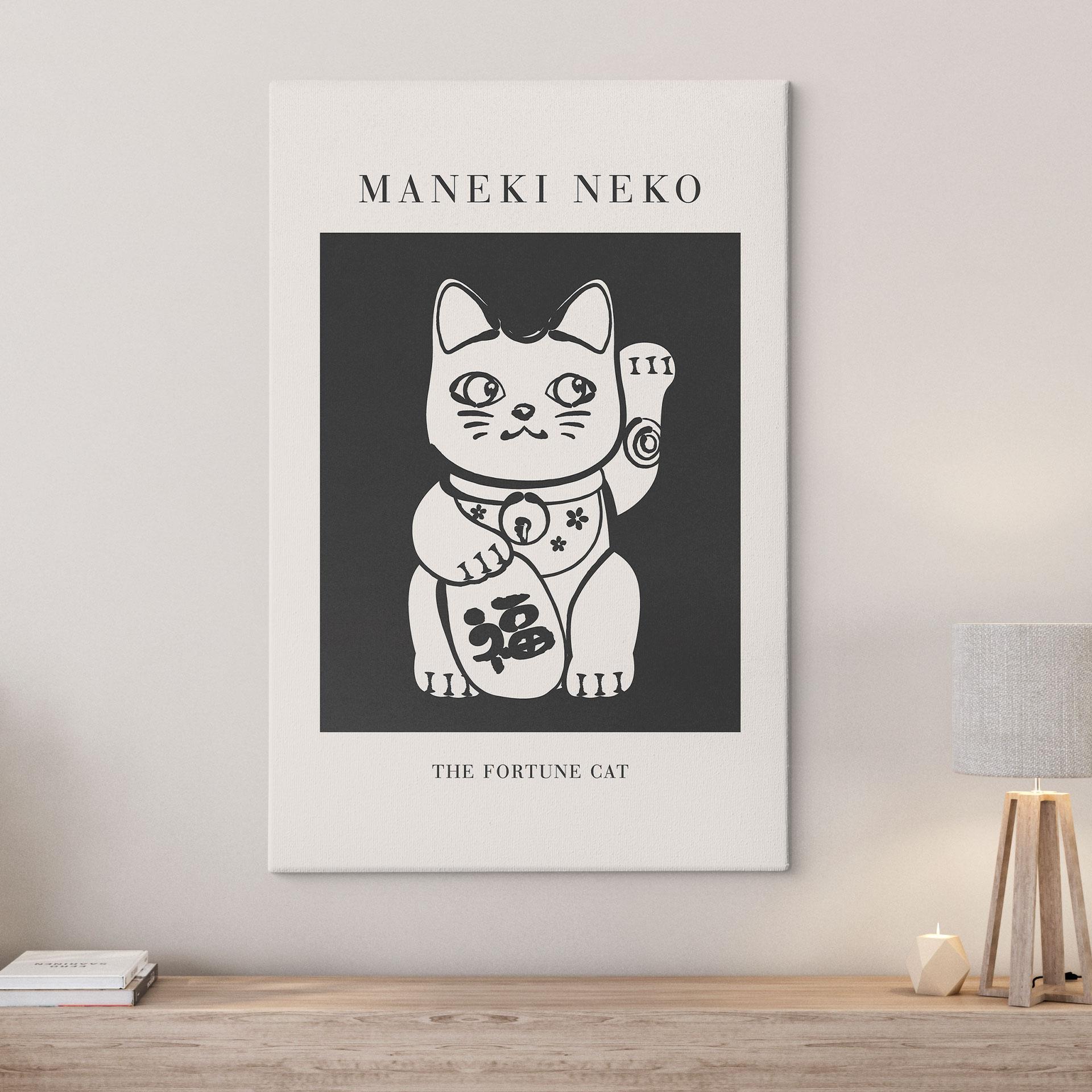 Leinwandbild Maneki Neko - Die Glückskatze - KsanaKalpa