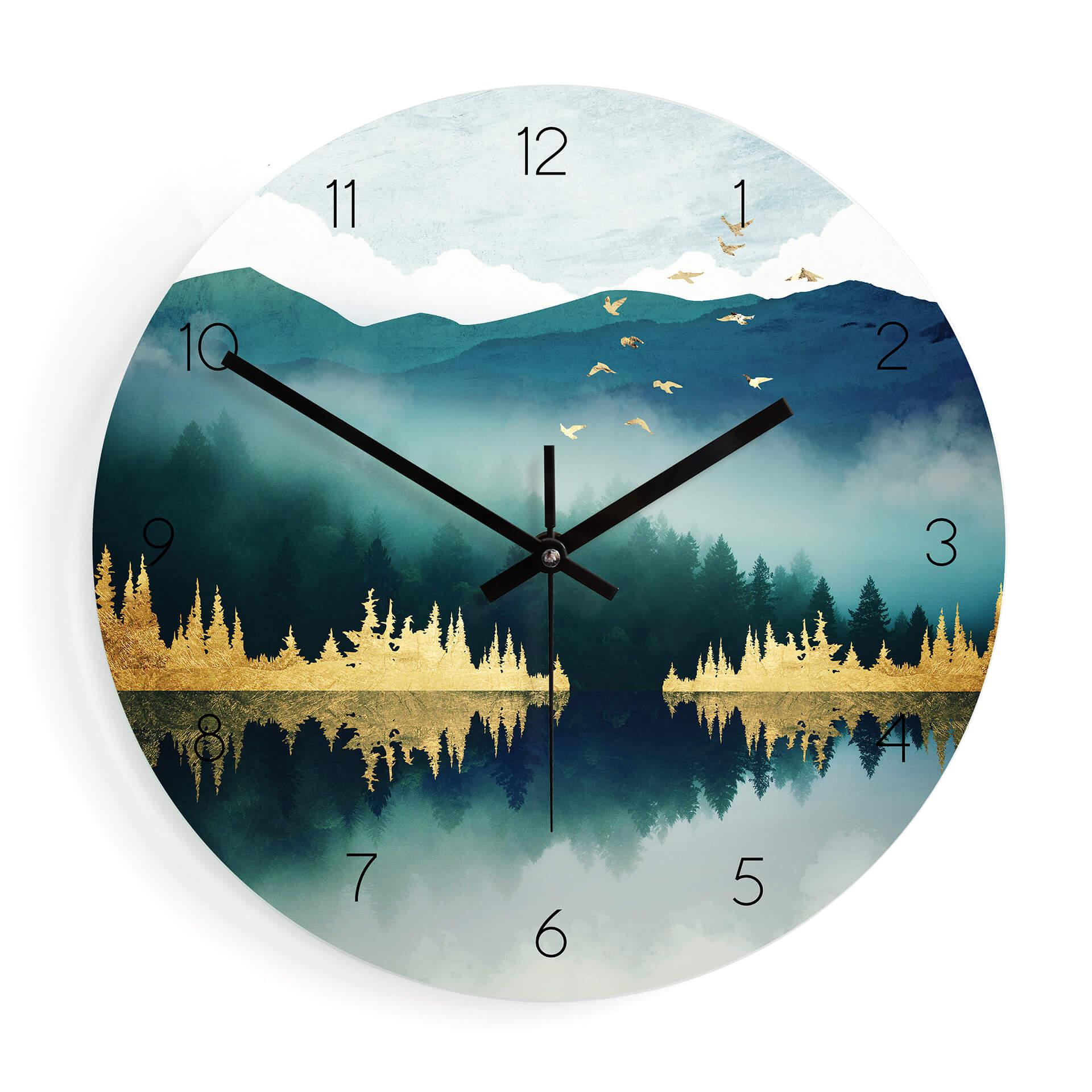 Wanduhr aus Glas - SpaceFrog Designs - Morgenruhe - Ø 30 cm