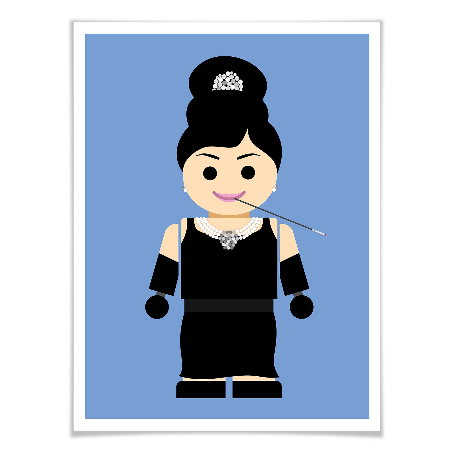 Póster Gomes - Audrey Hepburn de juguete