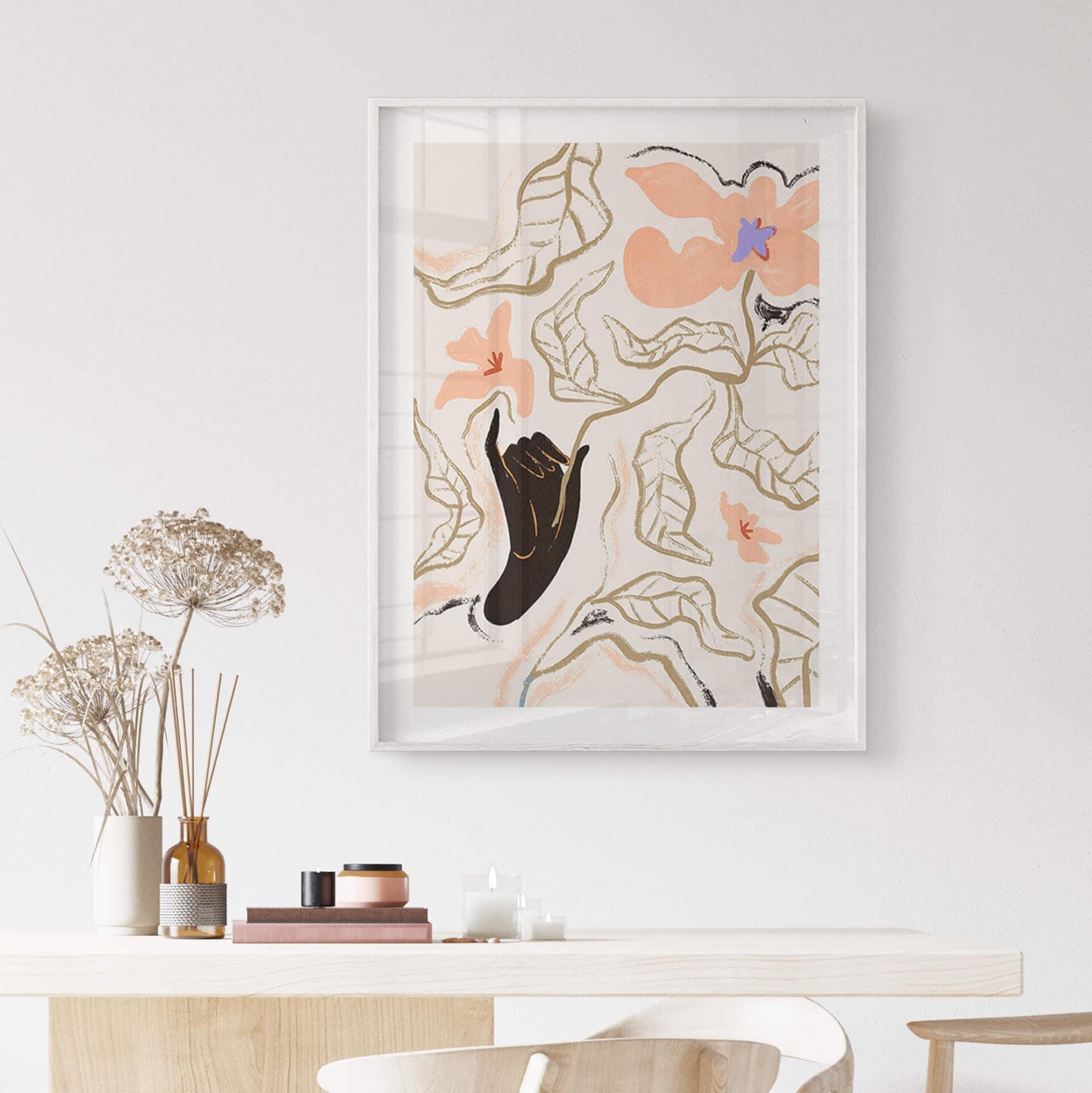 Póster Floral - Flor de melocotón - Arty Guava