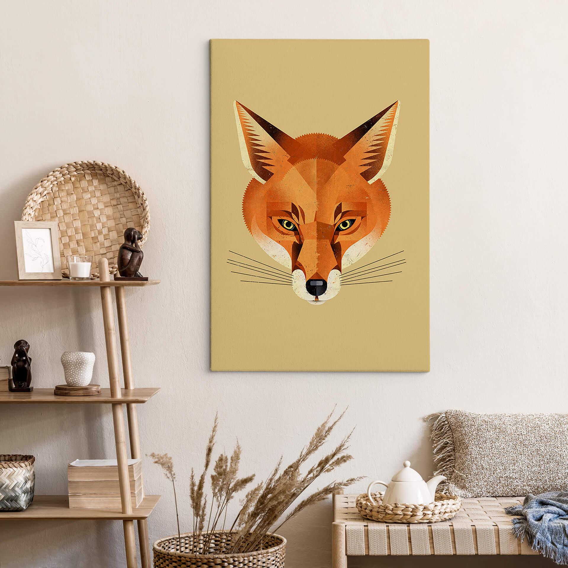 Leinwandbild Fuchs - Braun